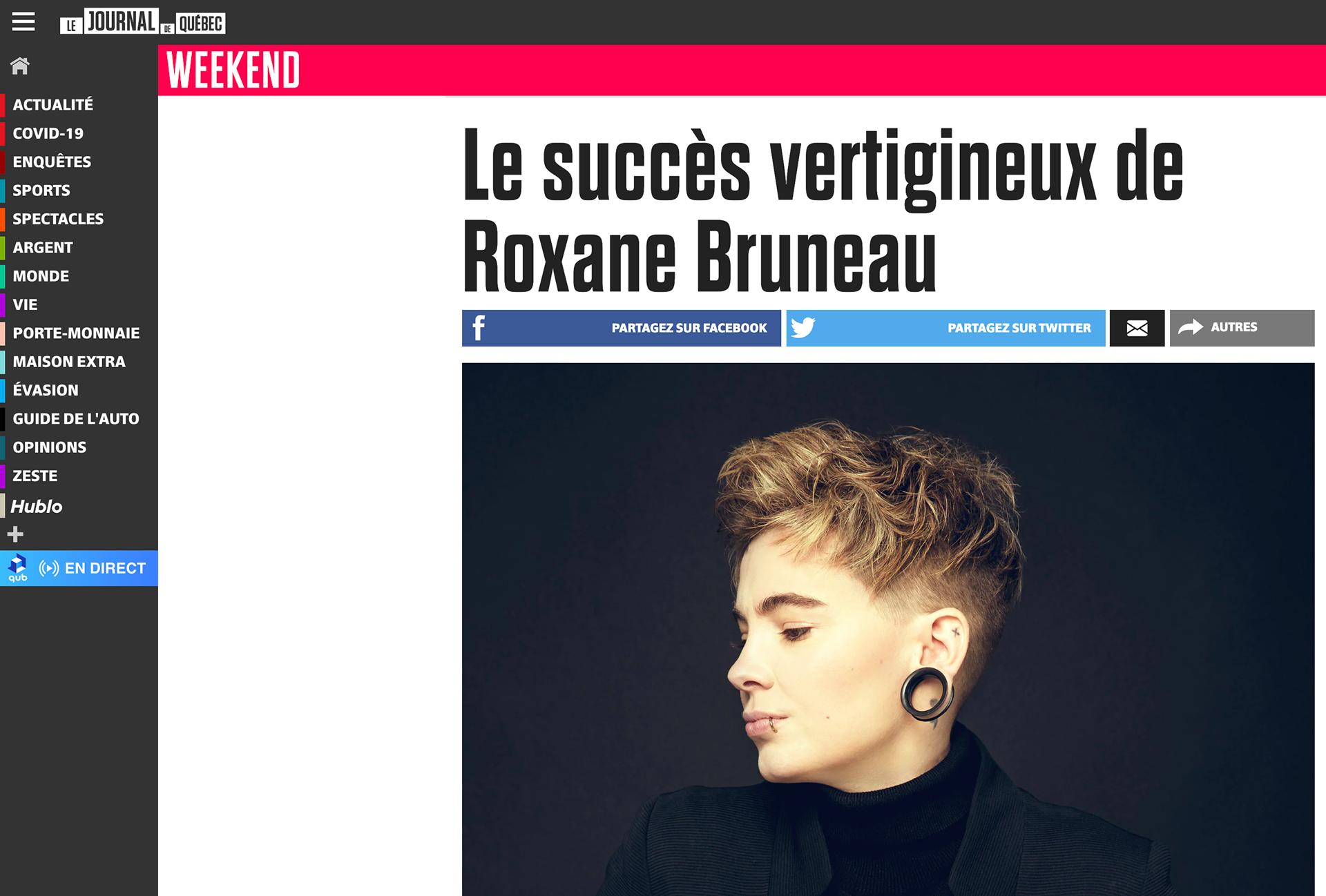 Journal de Quebec - Roxane Bruneau - https://www.journaldequebec.com/2020/11/14/un-succes-vertigineux