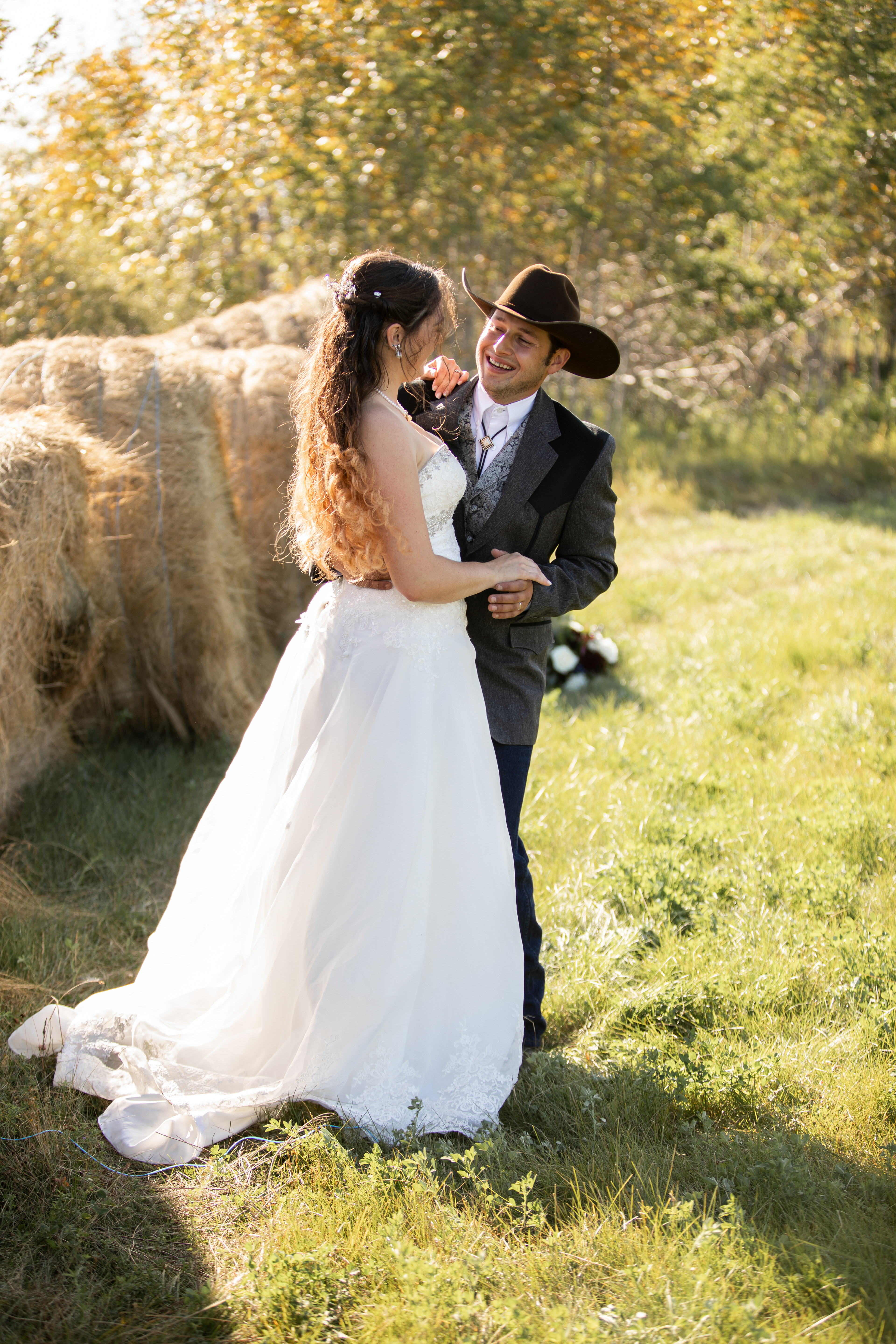 Country wedding with cowboys in Edmonton