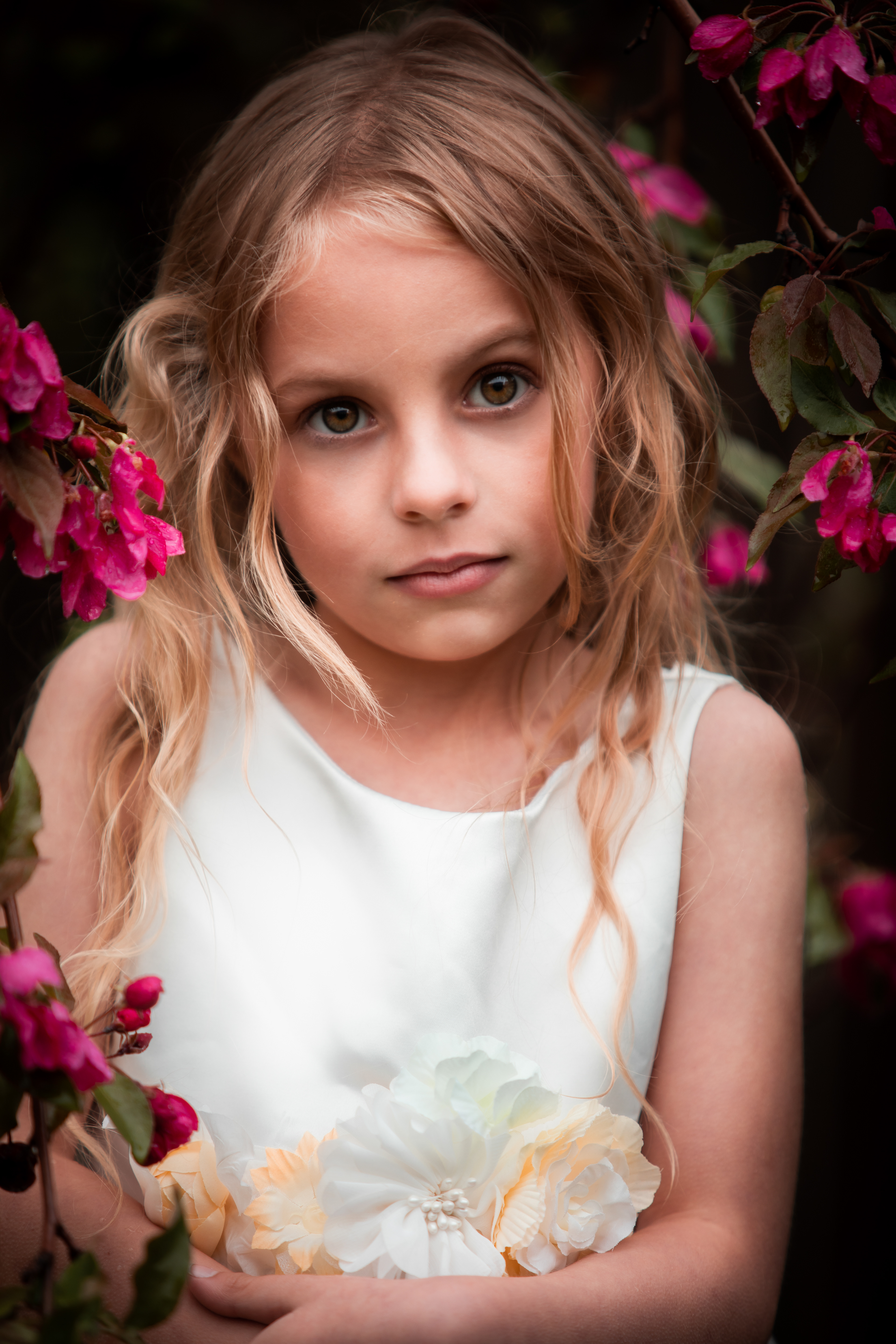 close up of model with big eyes