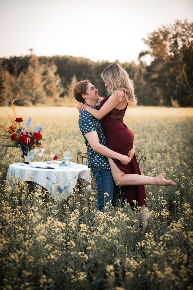 picking up his girlfriend 