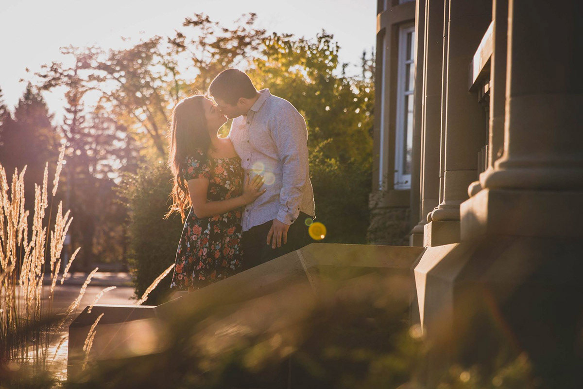 Couple at government house in Edmonton