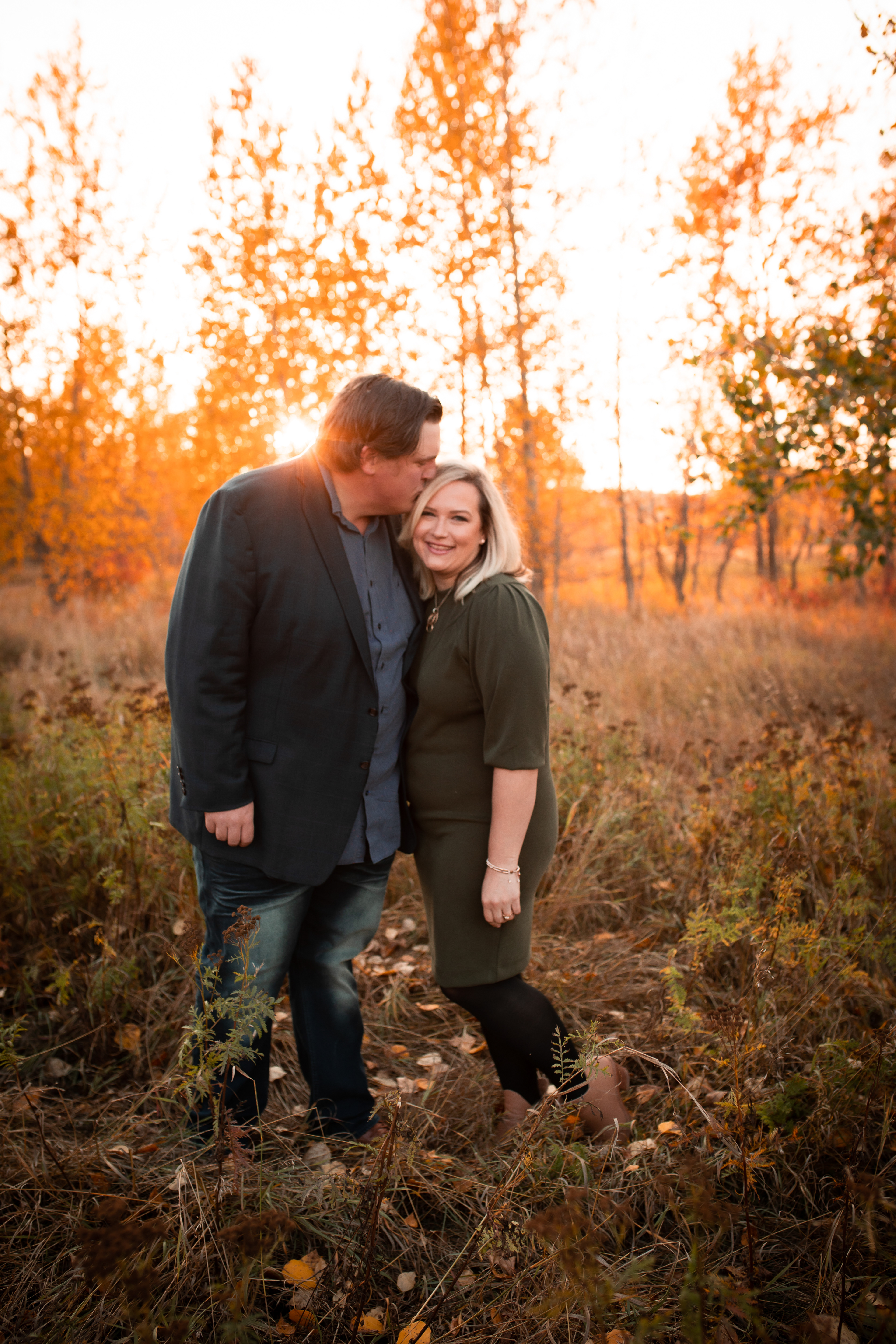 engagement photoshoot at sunset in Edmonton