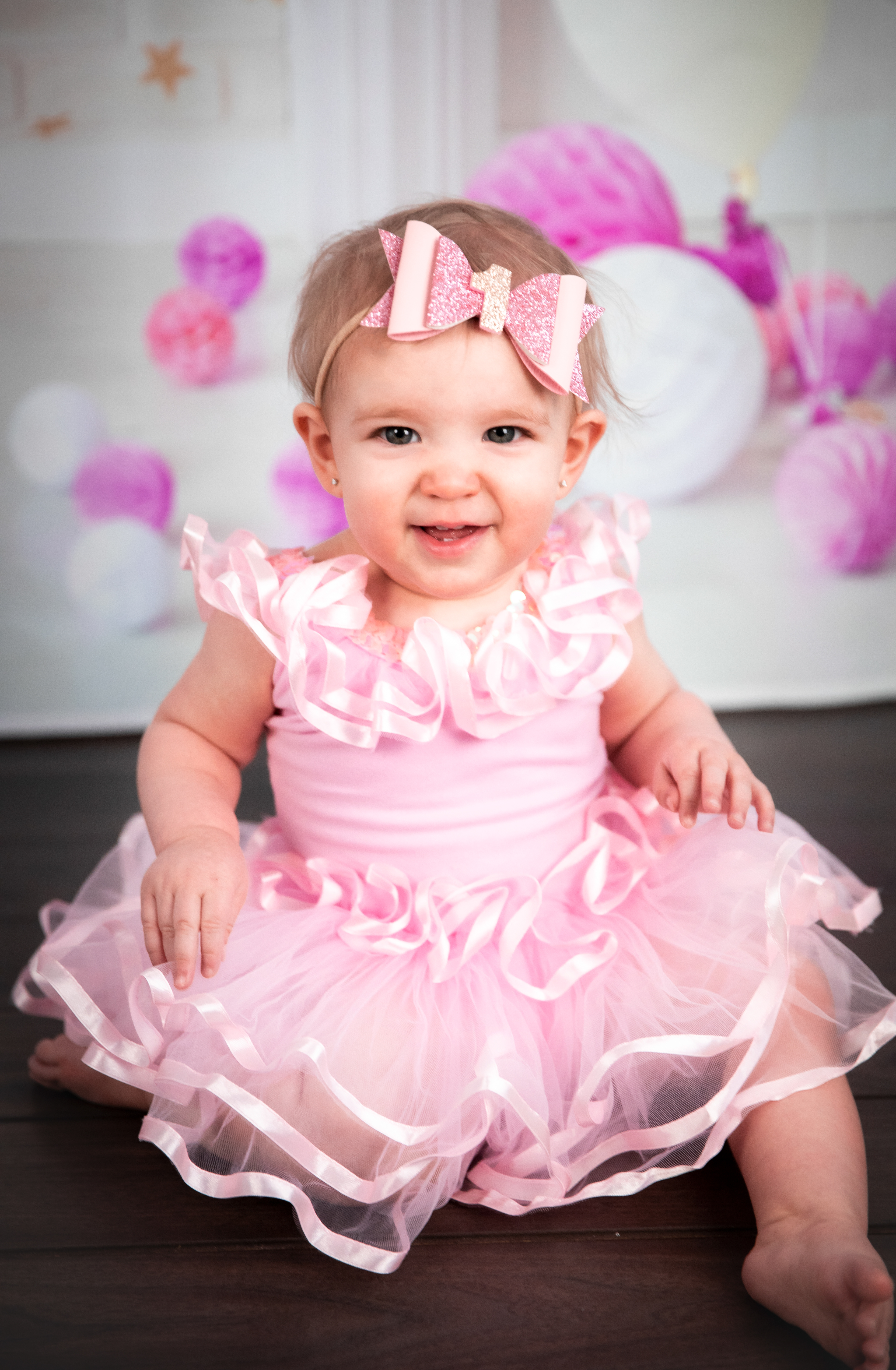 baby laughing with one bandana