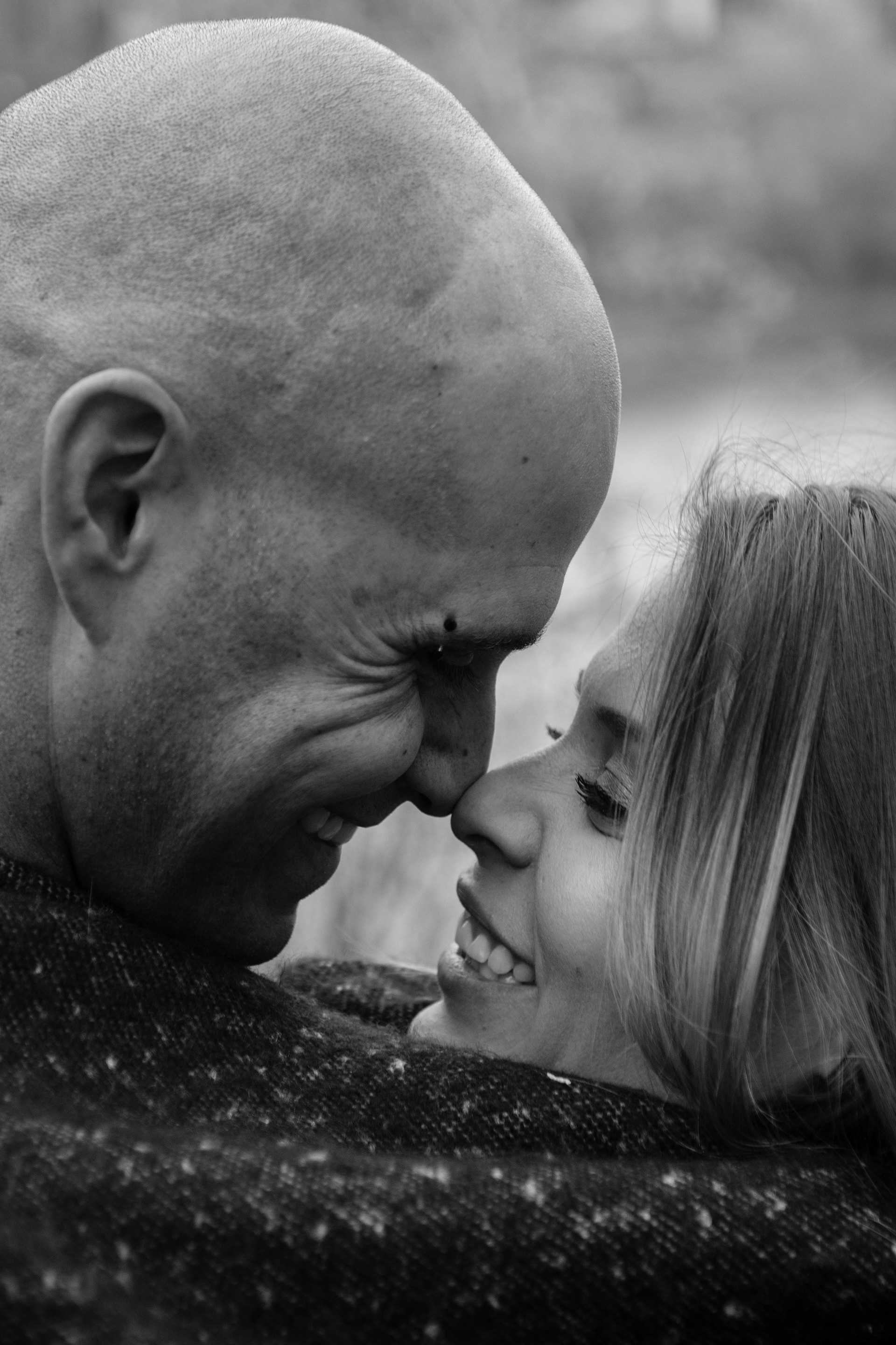 couple smiling in Edmonton