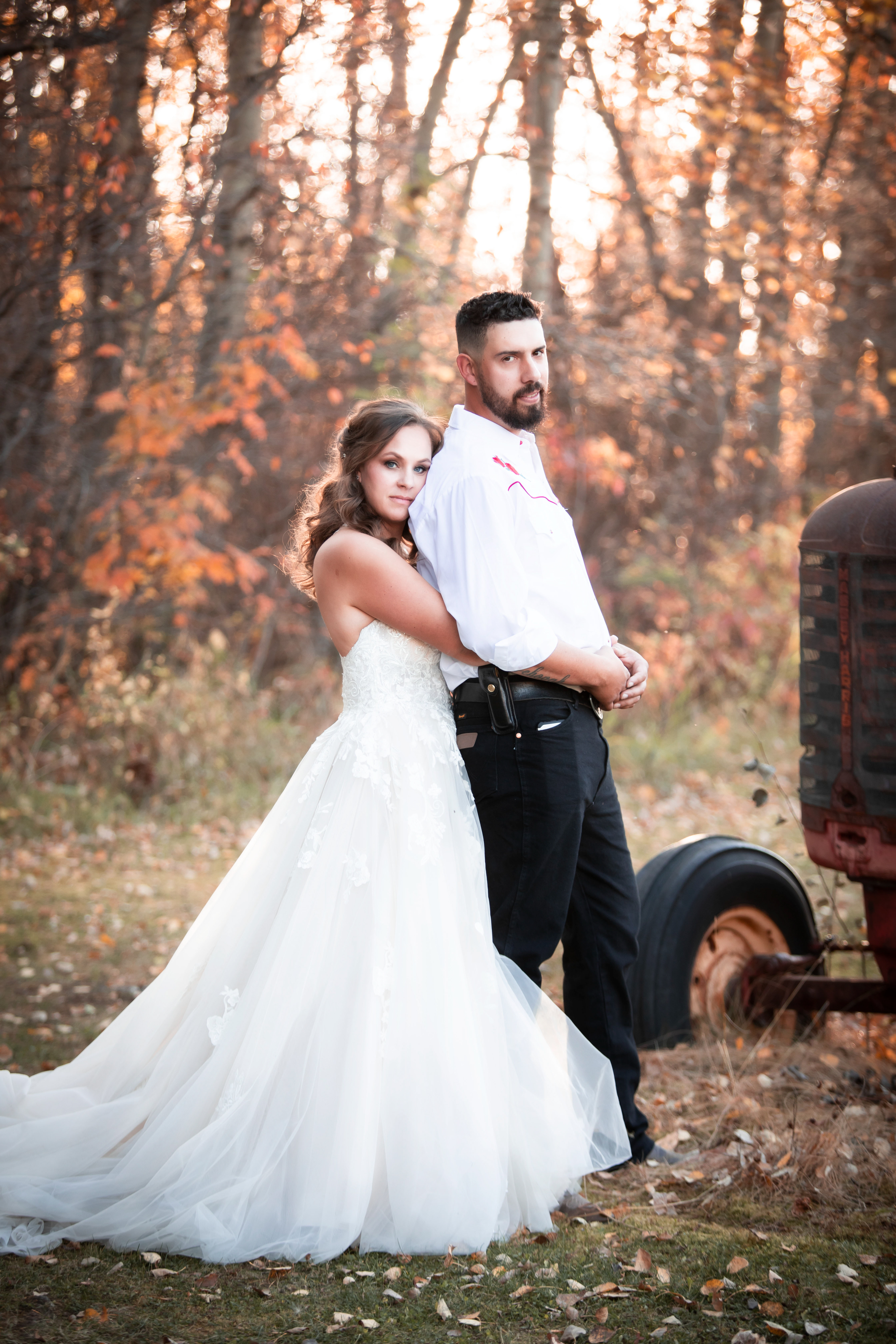 Couple in the fall of Edmonton