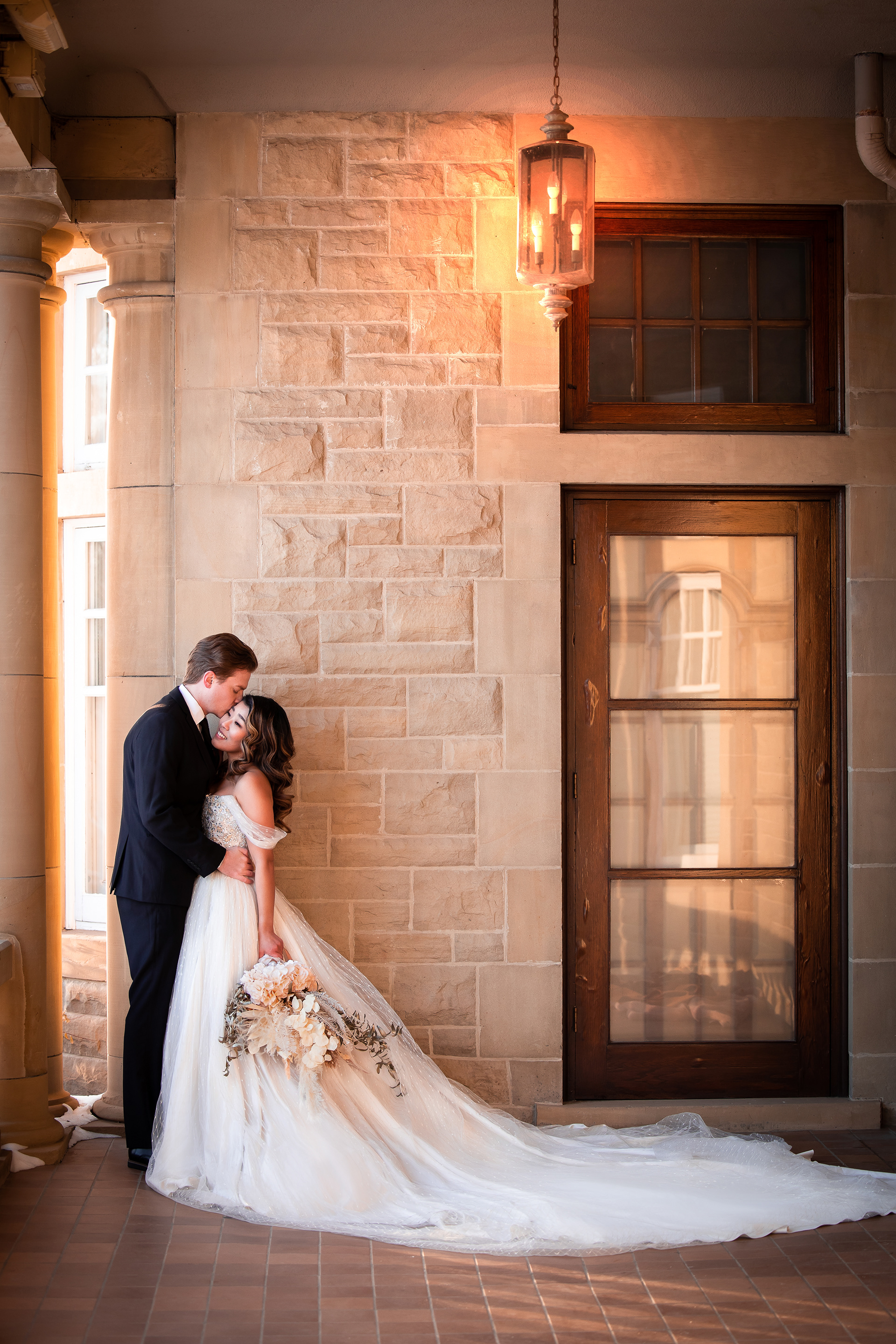 Bride and groom at Alberta Government House