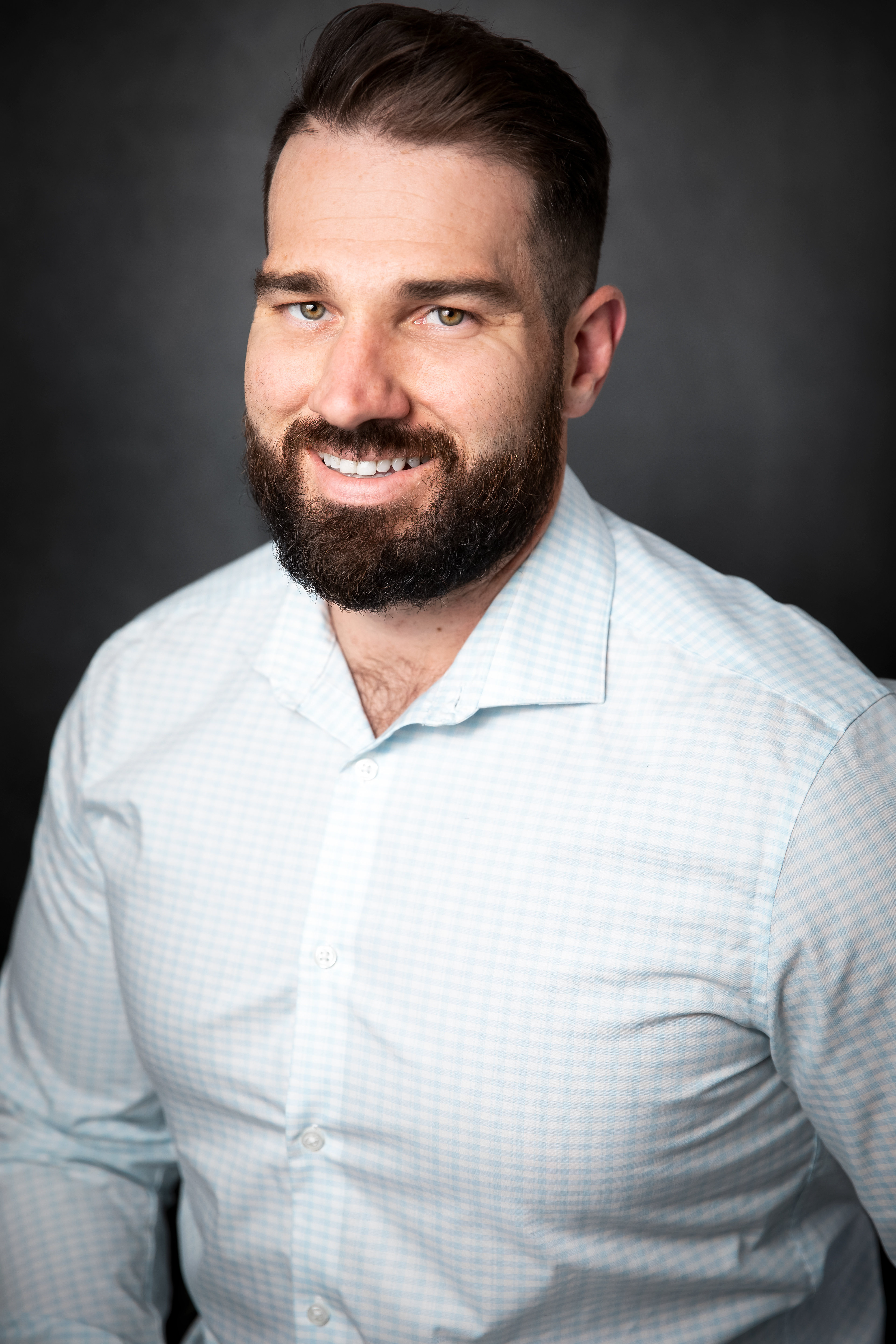 male model smiling at camera