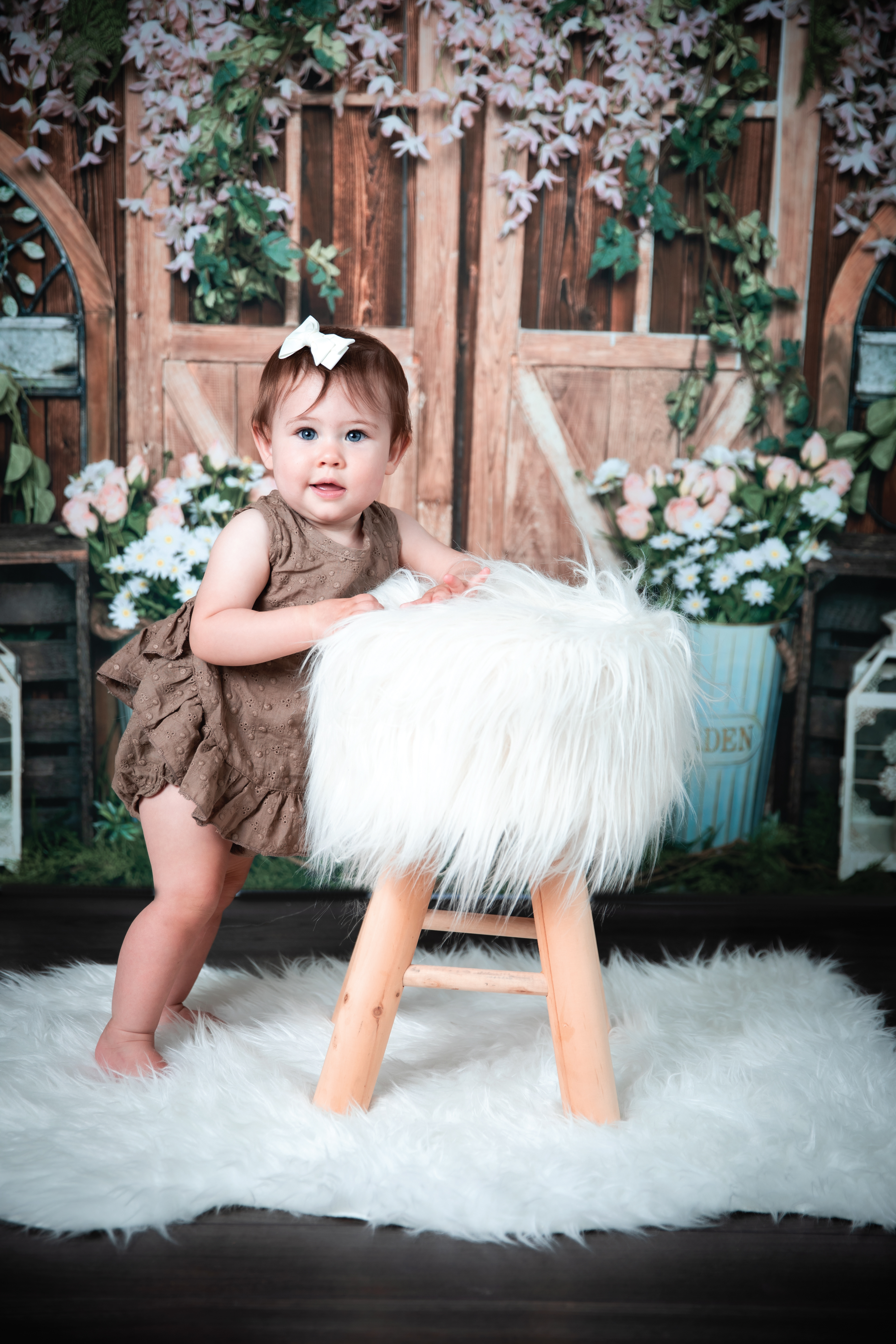 little girl standing 