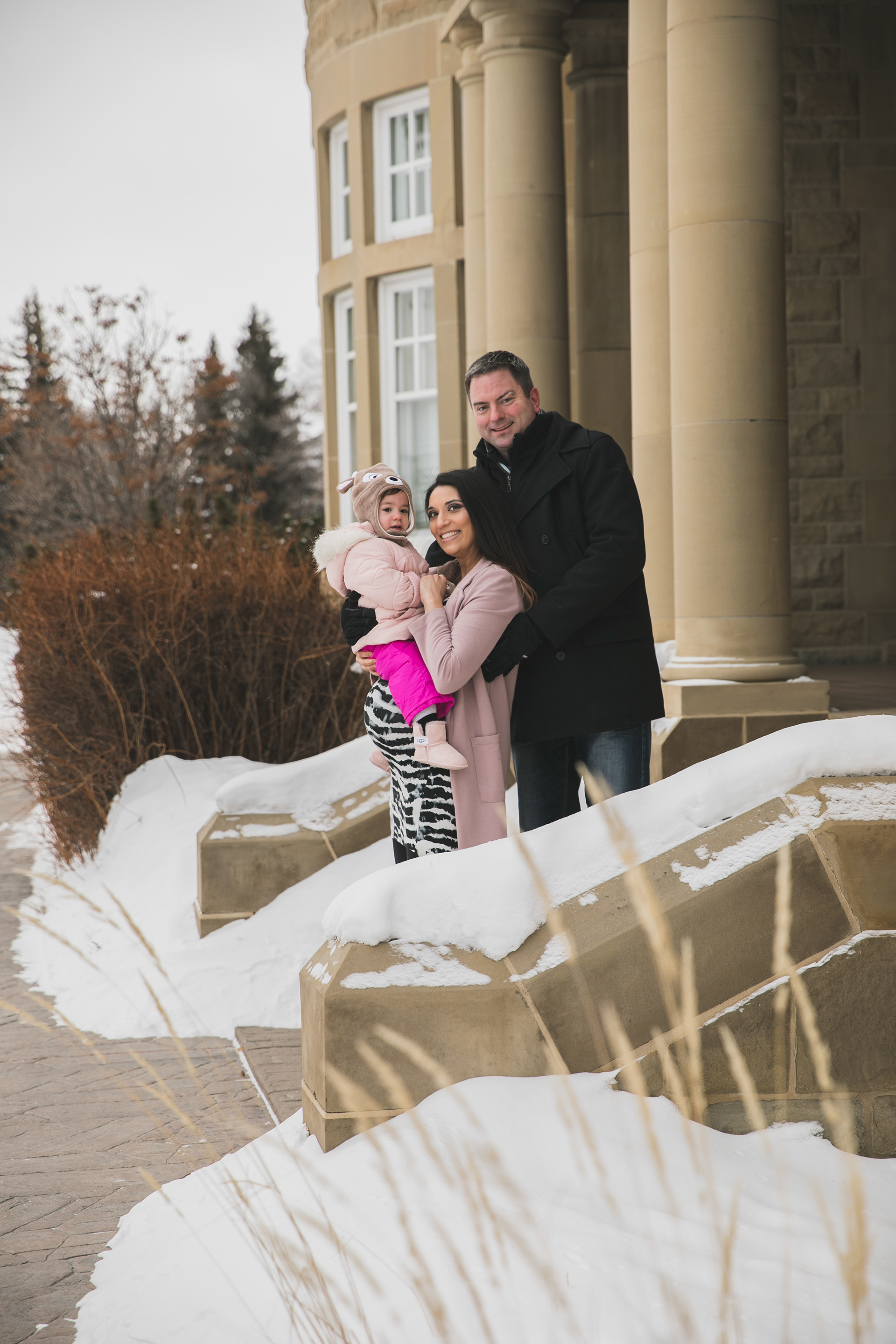 family excited about new baby
