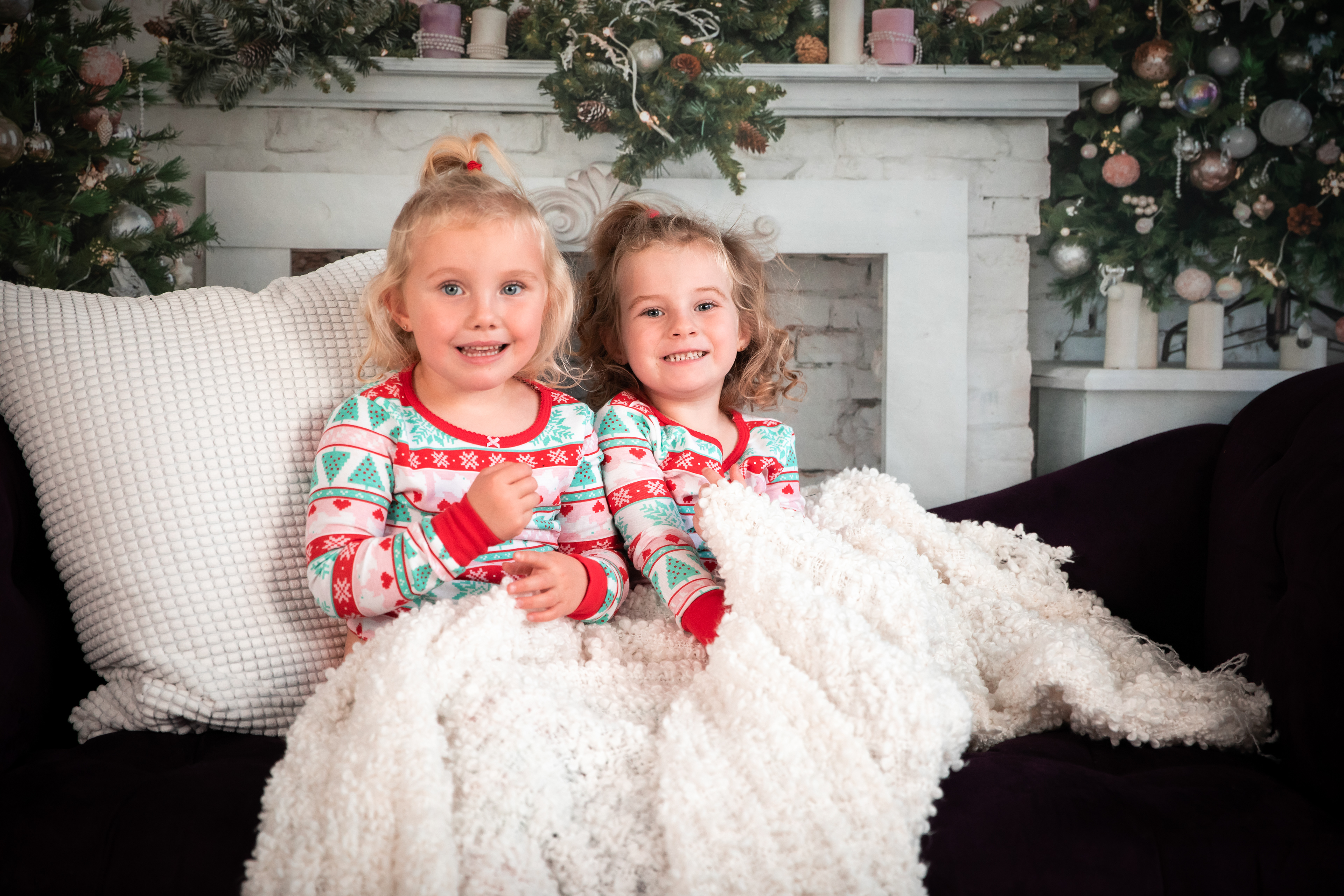 two little girls in matching pjs
