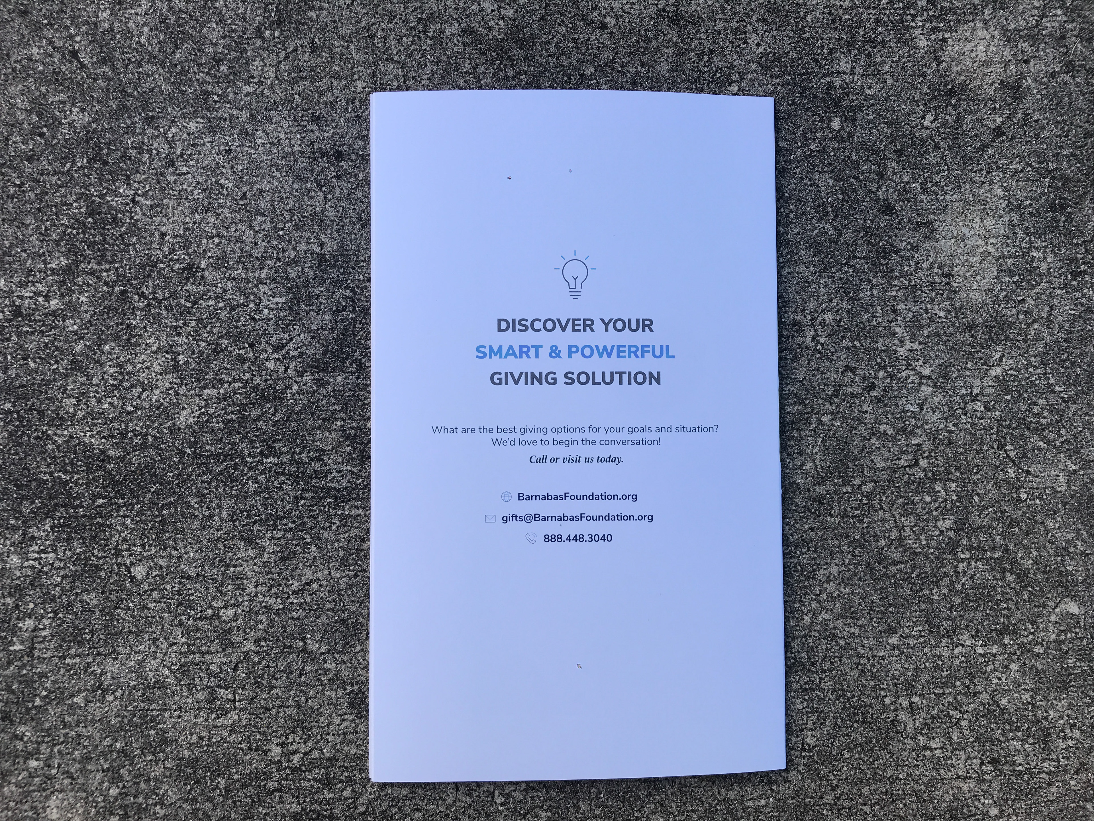 Smart & Powerful Giving Brochure - Back