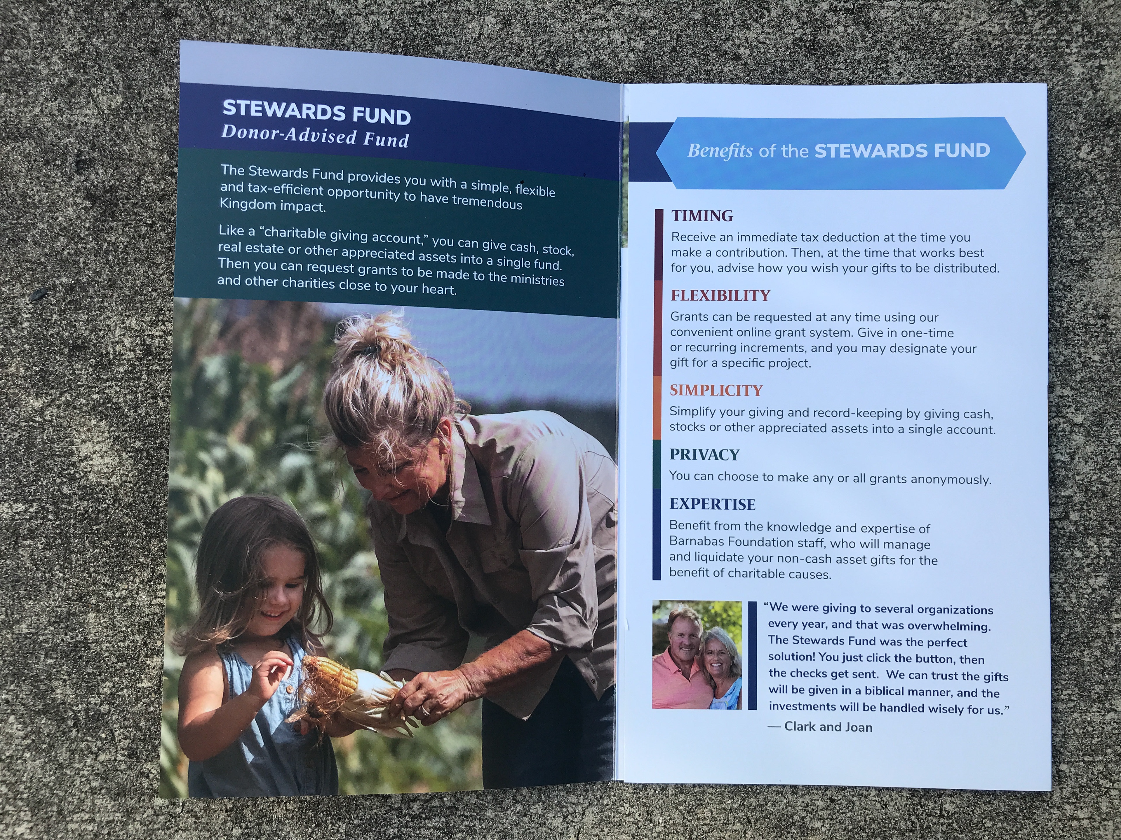 Stewards Fund brochure - Inside panel