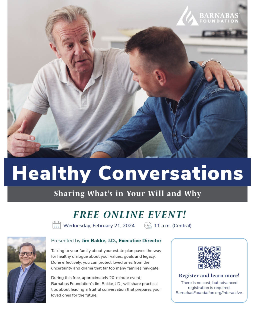 Flyer for free live event for clients