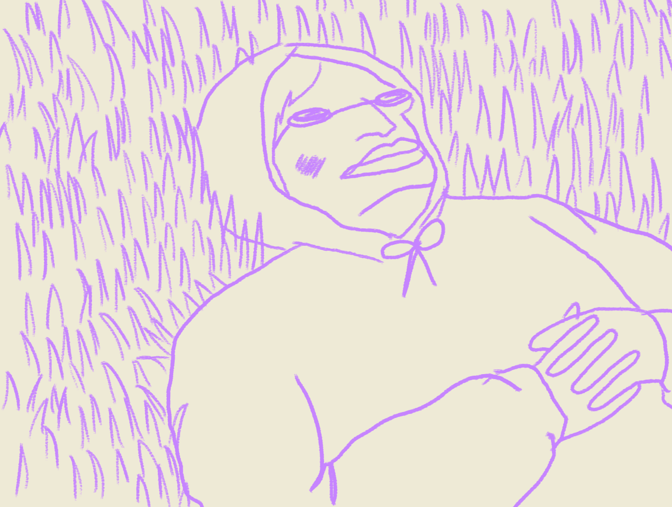"Resting in Grass" (Photoshop, 2020)