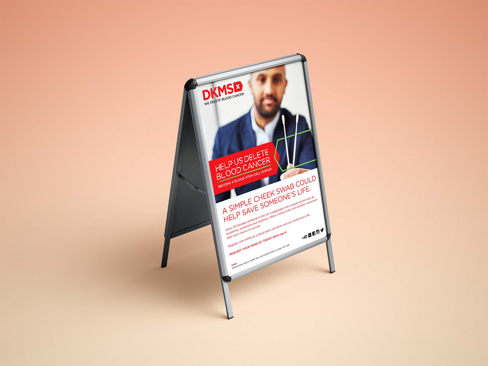 Poster for DKMS blood charity (Photoshop/InDesign)