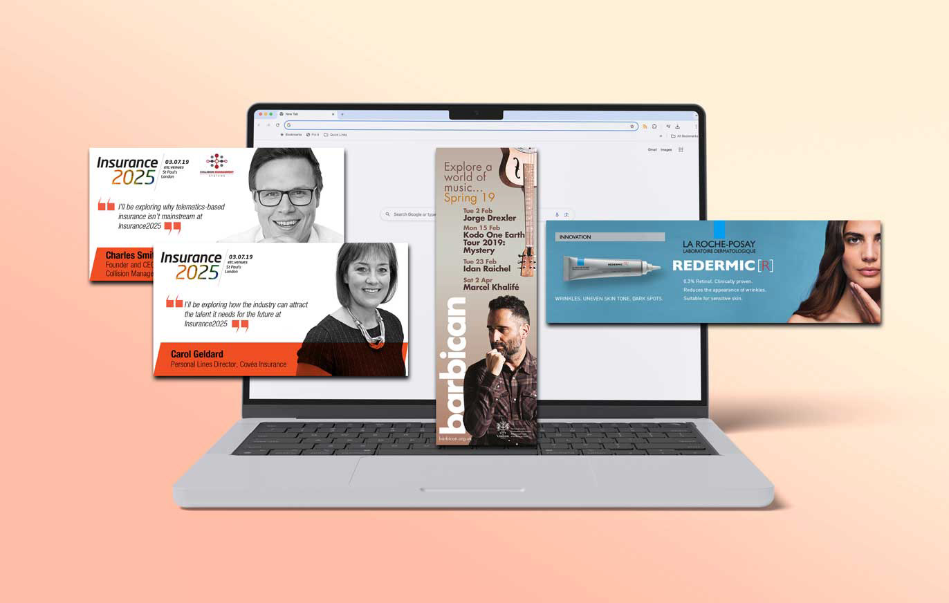 Various web banners. Created using Photoshop.