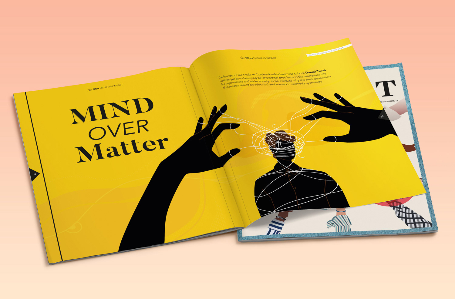 Spread from Business Impact magazine. Designed using InDesign and Illustrator.