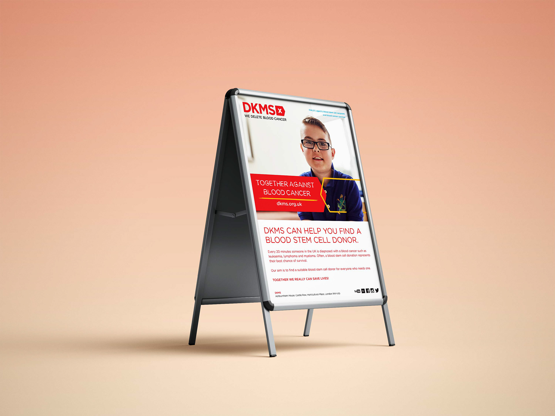 Poster for DKMS blood charity (Photoshop/InDesign)