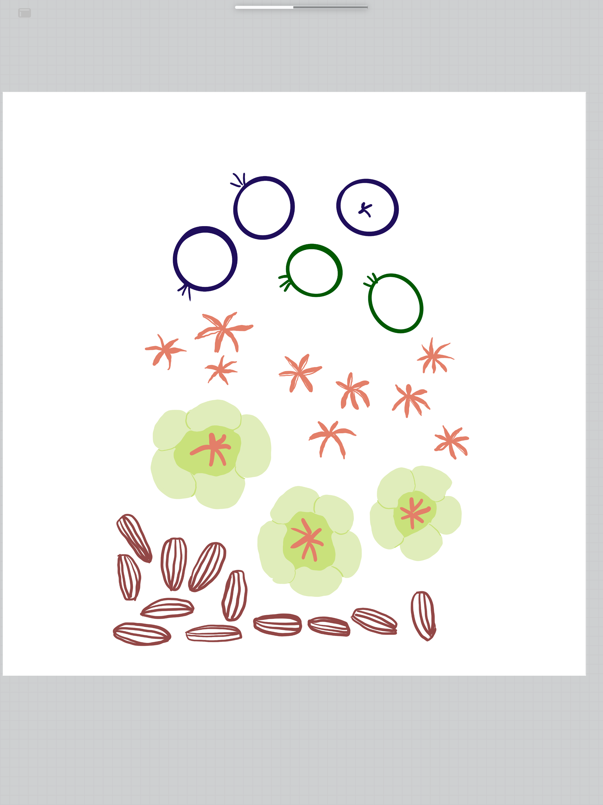 After I paint my designs, I scan and upload them into my iPad or straight into Adobe Illustrator where I will then begin to refine the digital art.