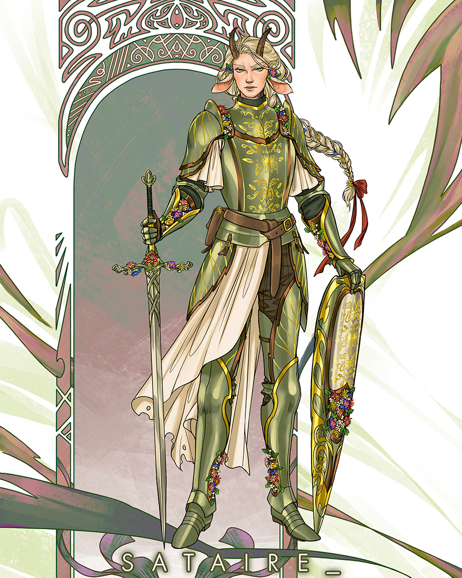 Art Nouveau: Serene Guardian Paladin