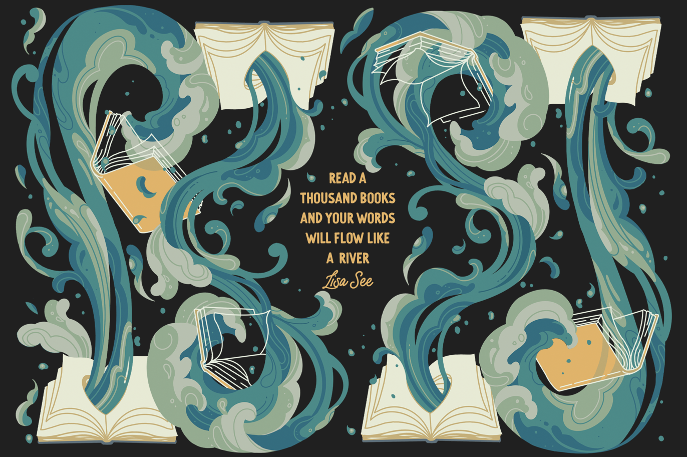 Flat artwork for water bottle design