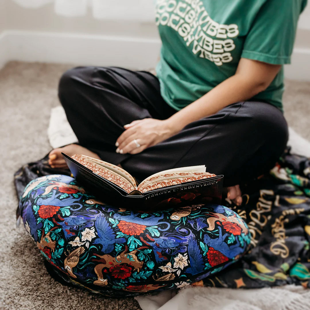 Reading pillow designed for Bookish Box