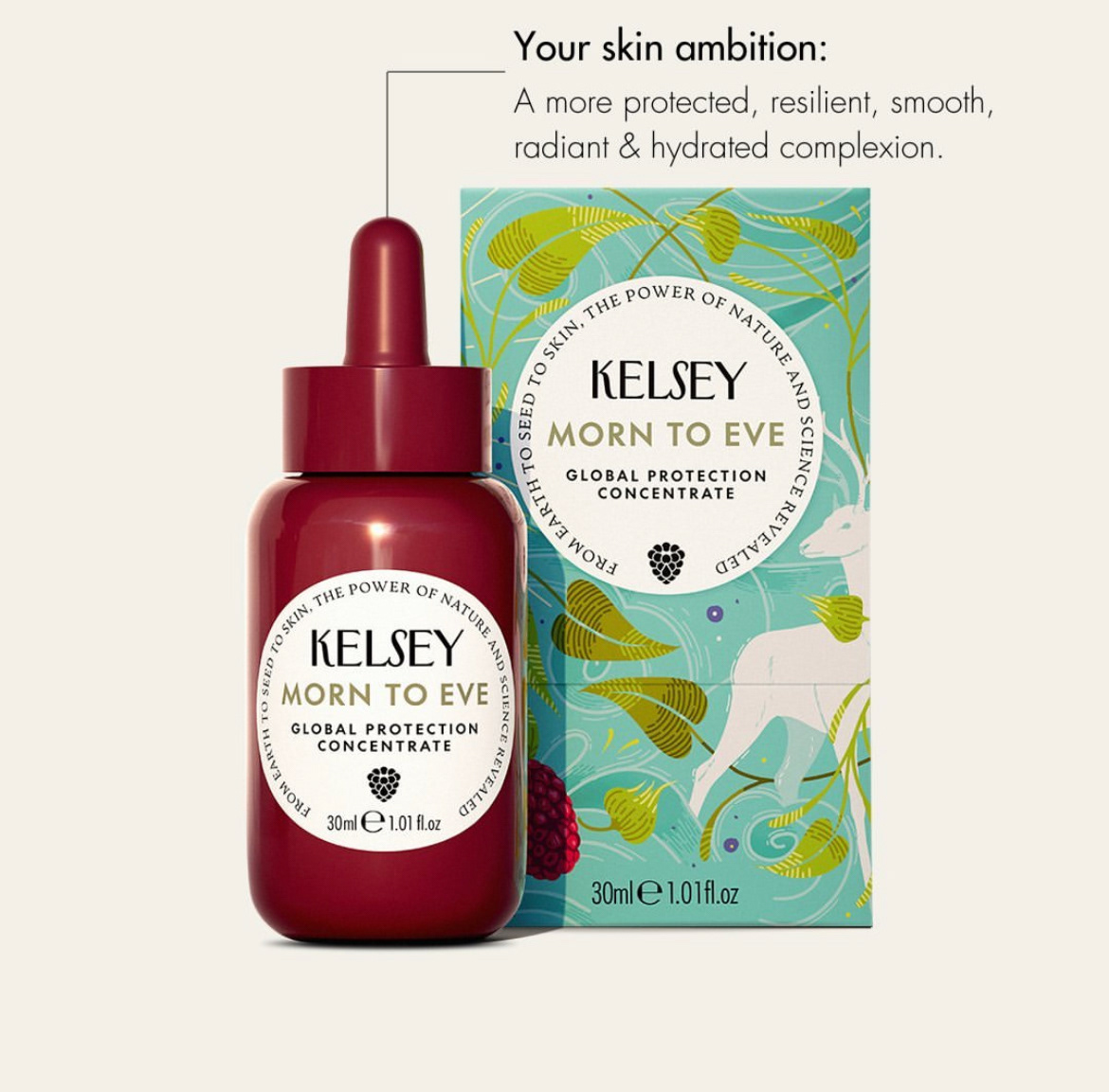 Rebrand and illustration for Kelsey skincare
