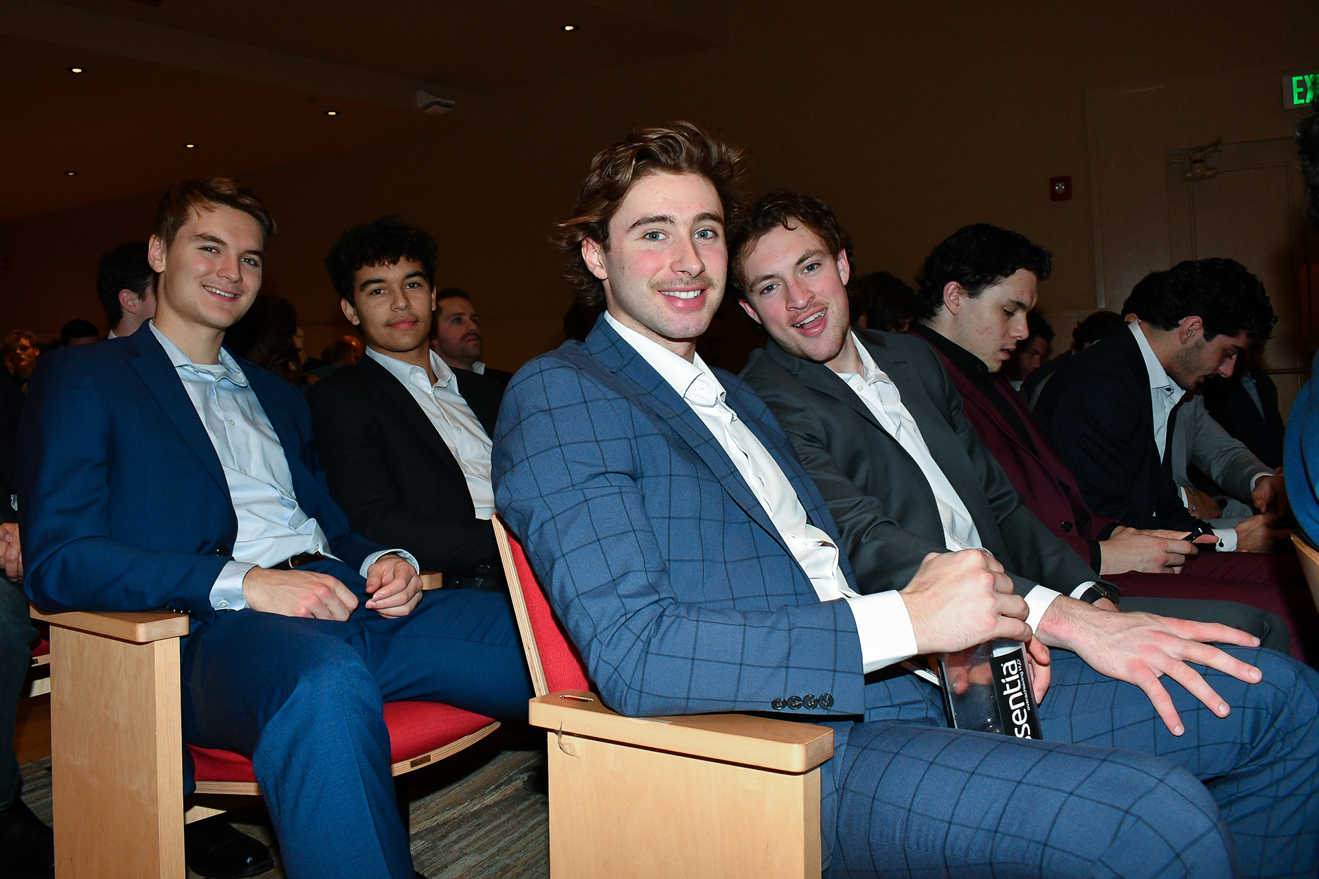 2022-23 men's hockey team - attendees of the Husky Hall of Fame induction ceremony
