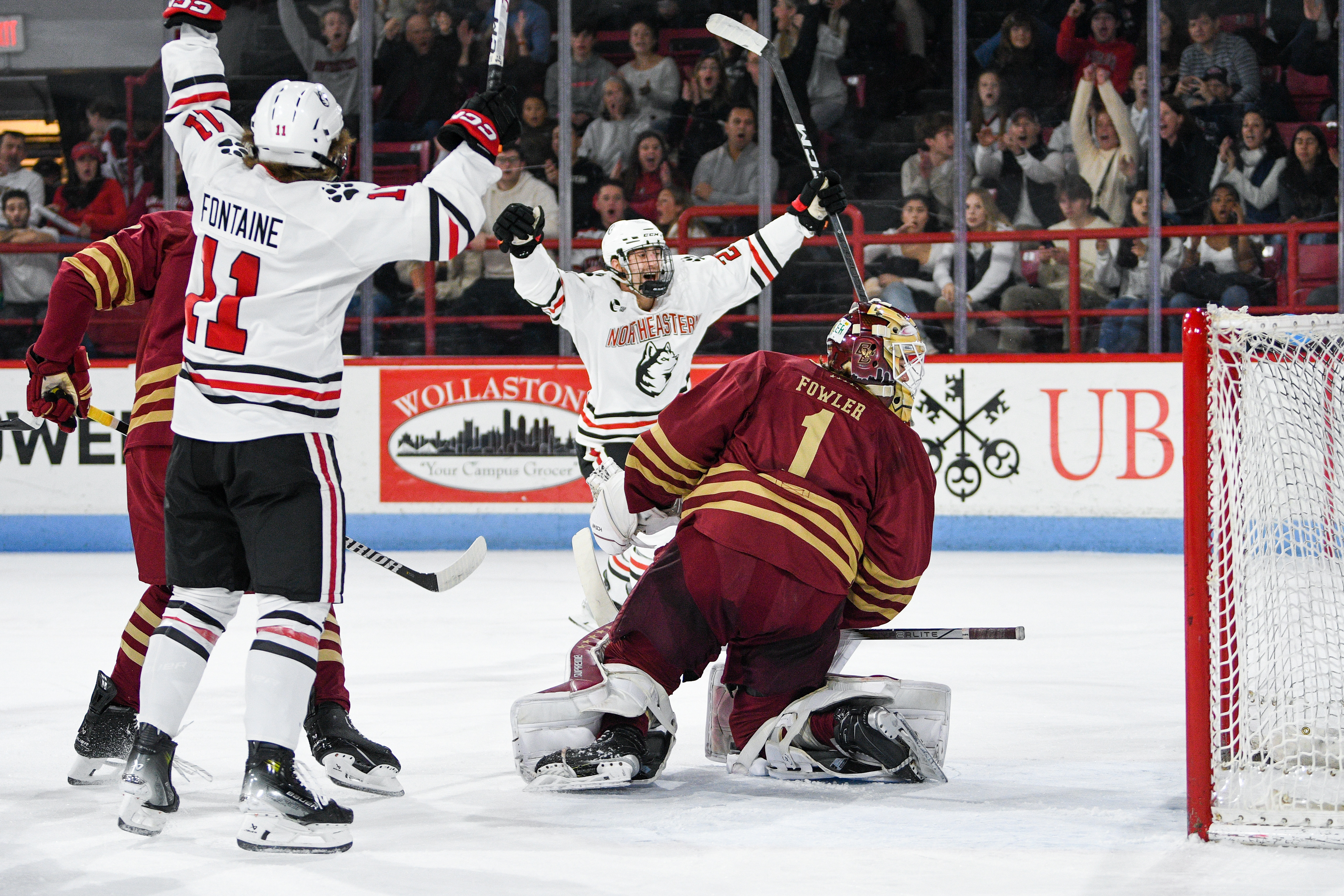 Alex Campbell's (NU) goal against BC during the home game, December 02, 2023