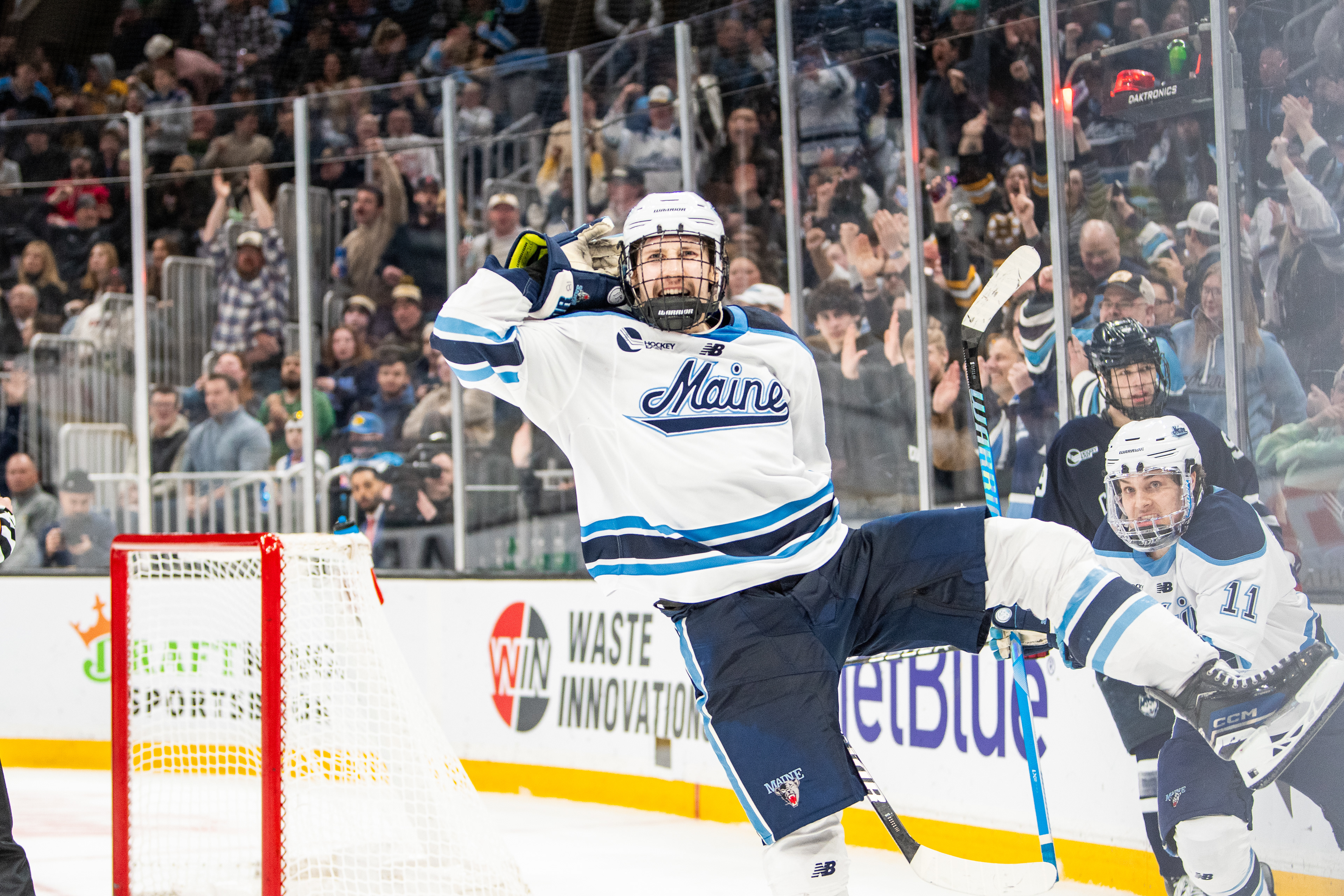 Hockey East Championships for Hockey East 2025 : University of Maine scoring goal in final tournament against UCONN