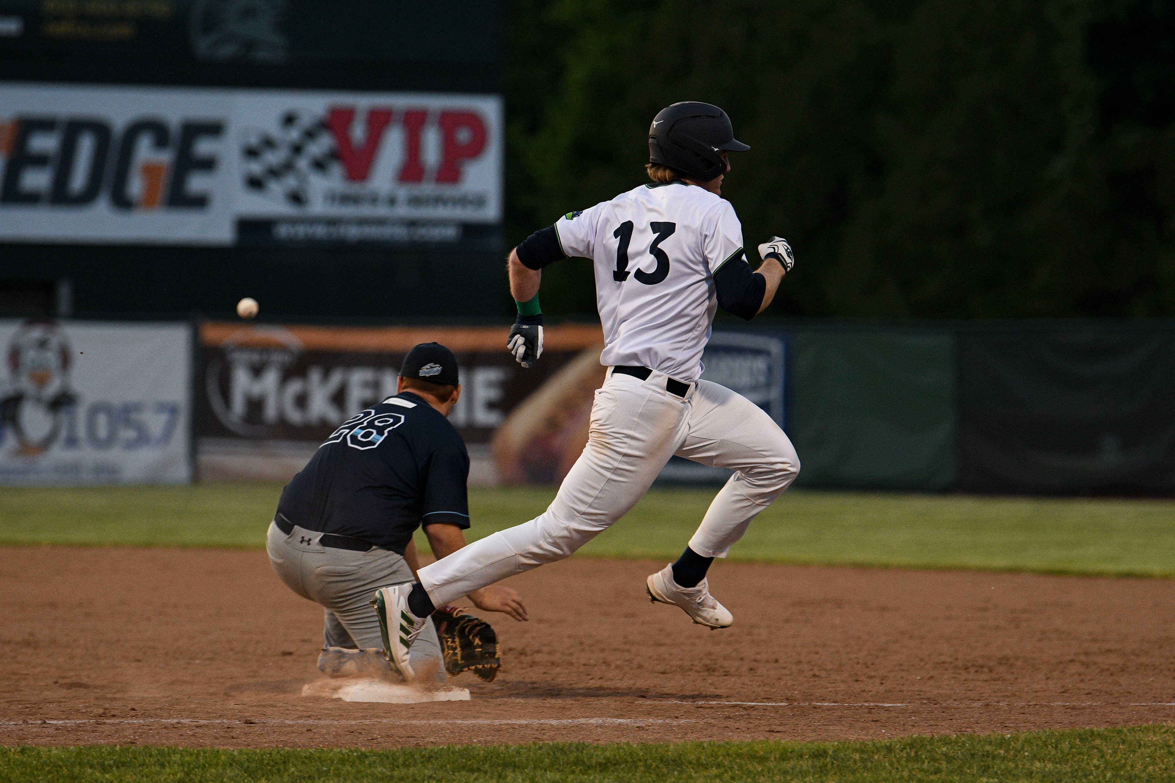 Kyle McCausland making it to first
