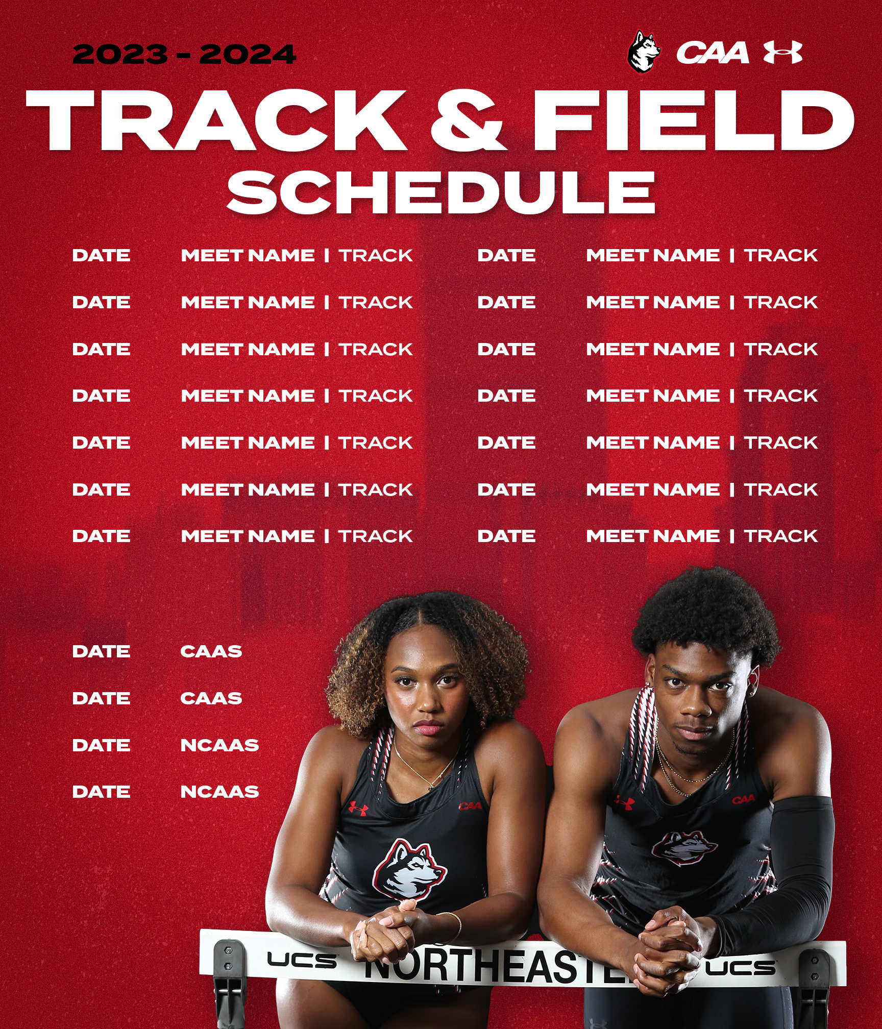 2023-24 Track & Field Schedule Release Template