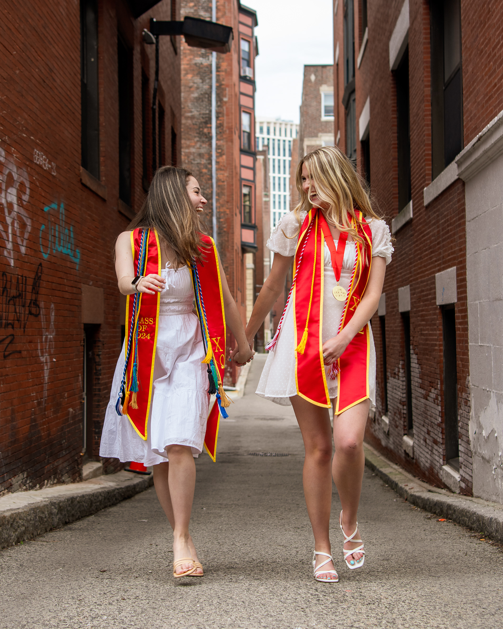 [From left] Alex Norce and Chloe Tardif in the Cappy's alley
