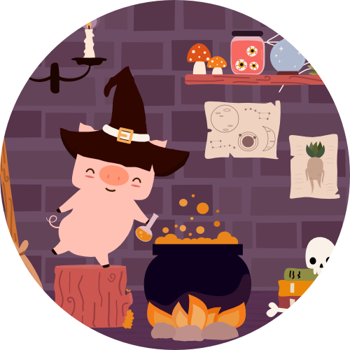Wizard pig illustration by Alice Vacca