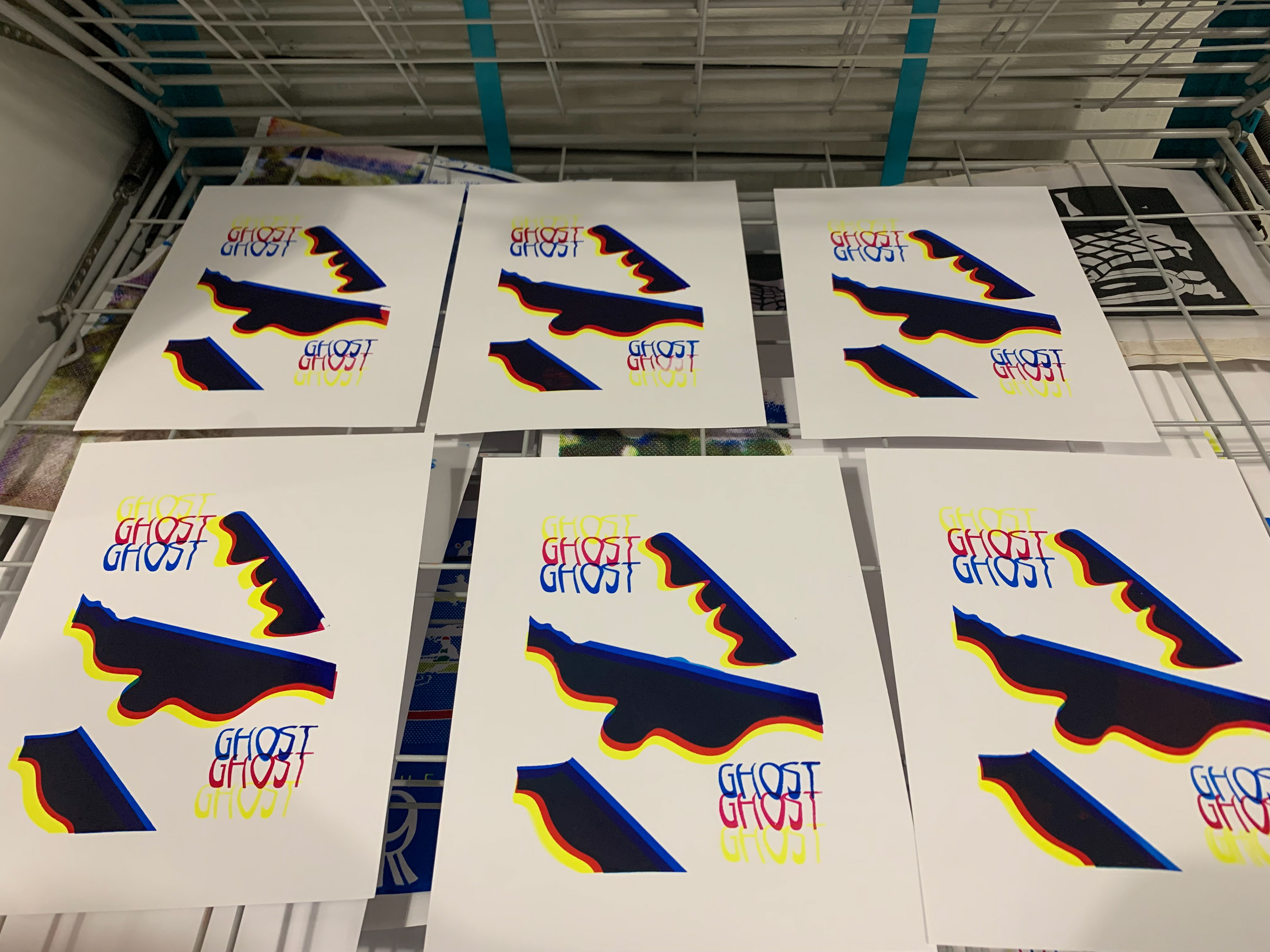 Color Layers of Screen Printed Poster
