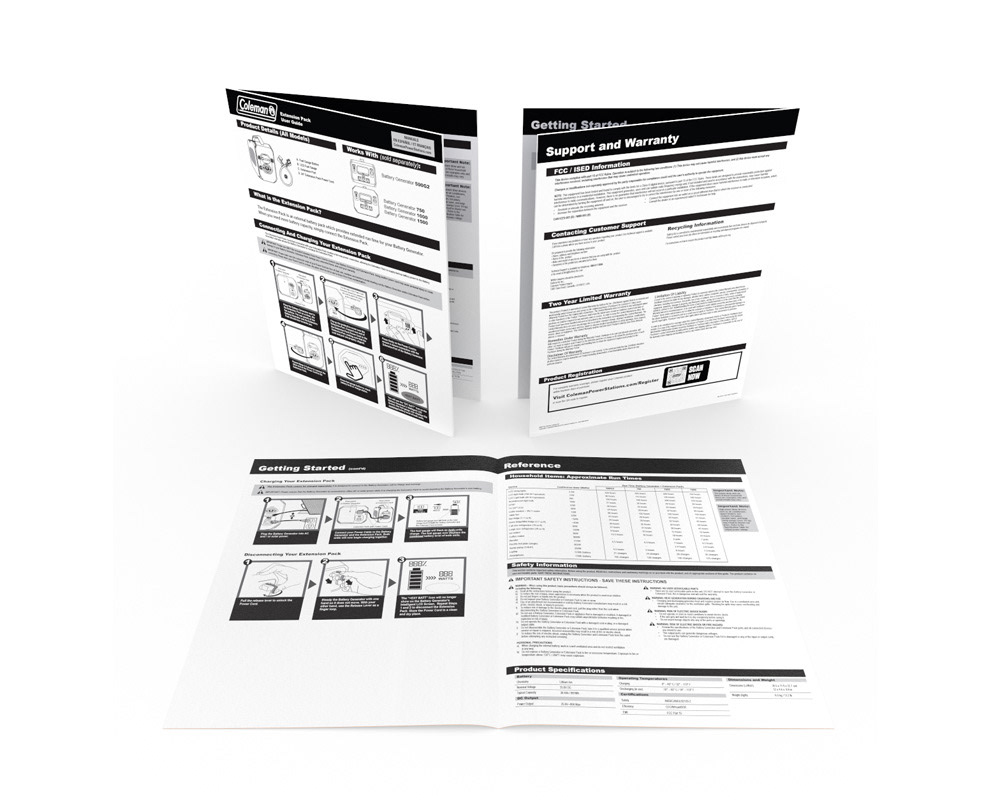 Coleman Extended Battery User Manual
