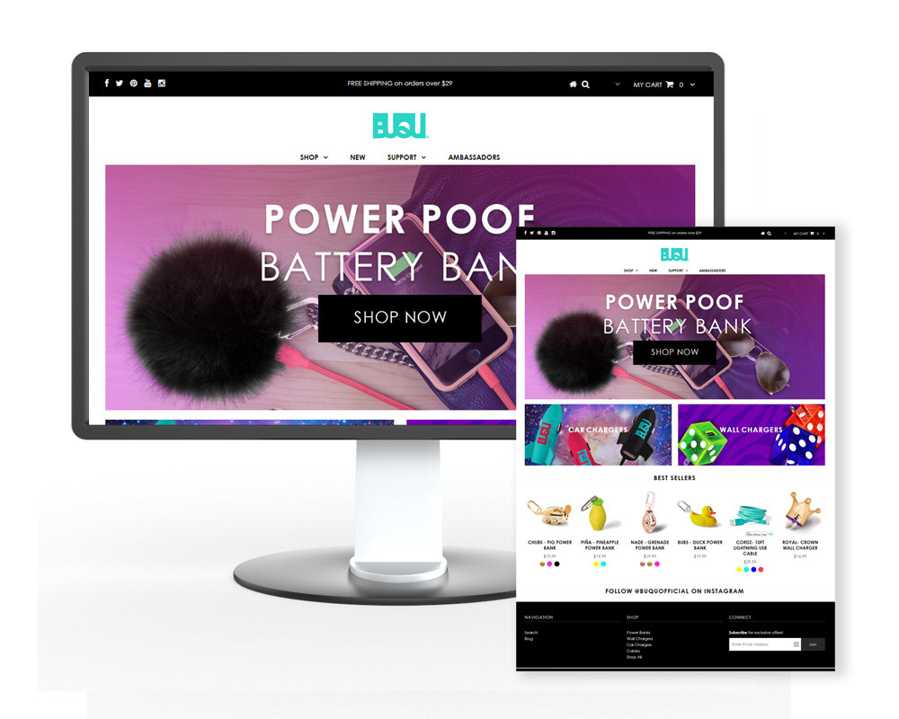 BUQU Home Page (Shopify Platform)