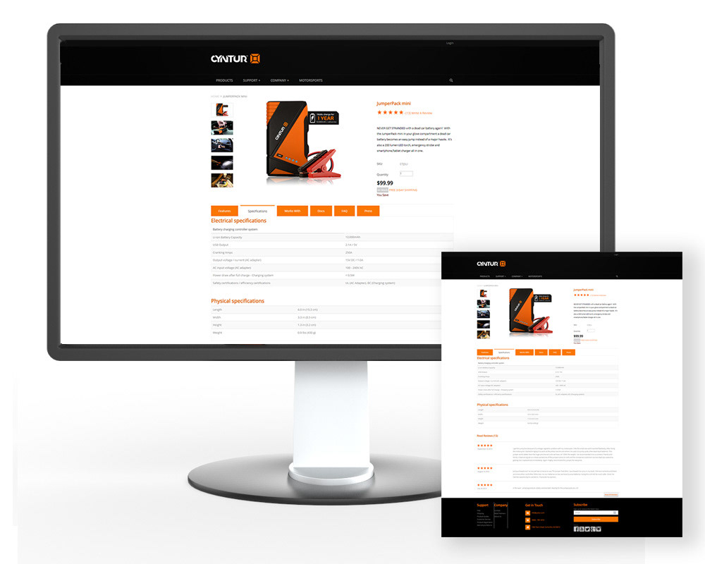 Cyntur Product Detail Page