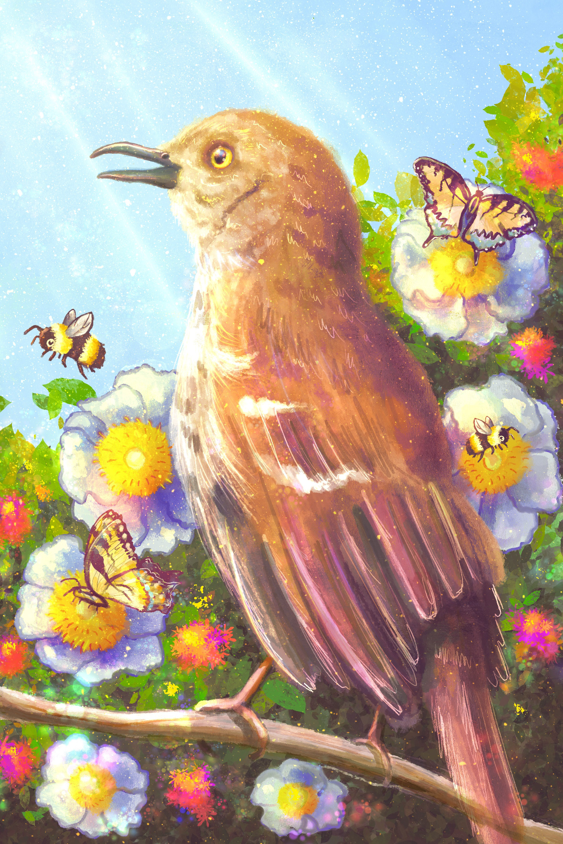 Georgia Bird - Artwork done for Lucky Jefferson Internship (Procreate)