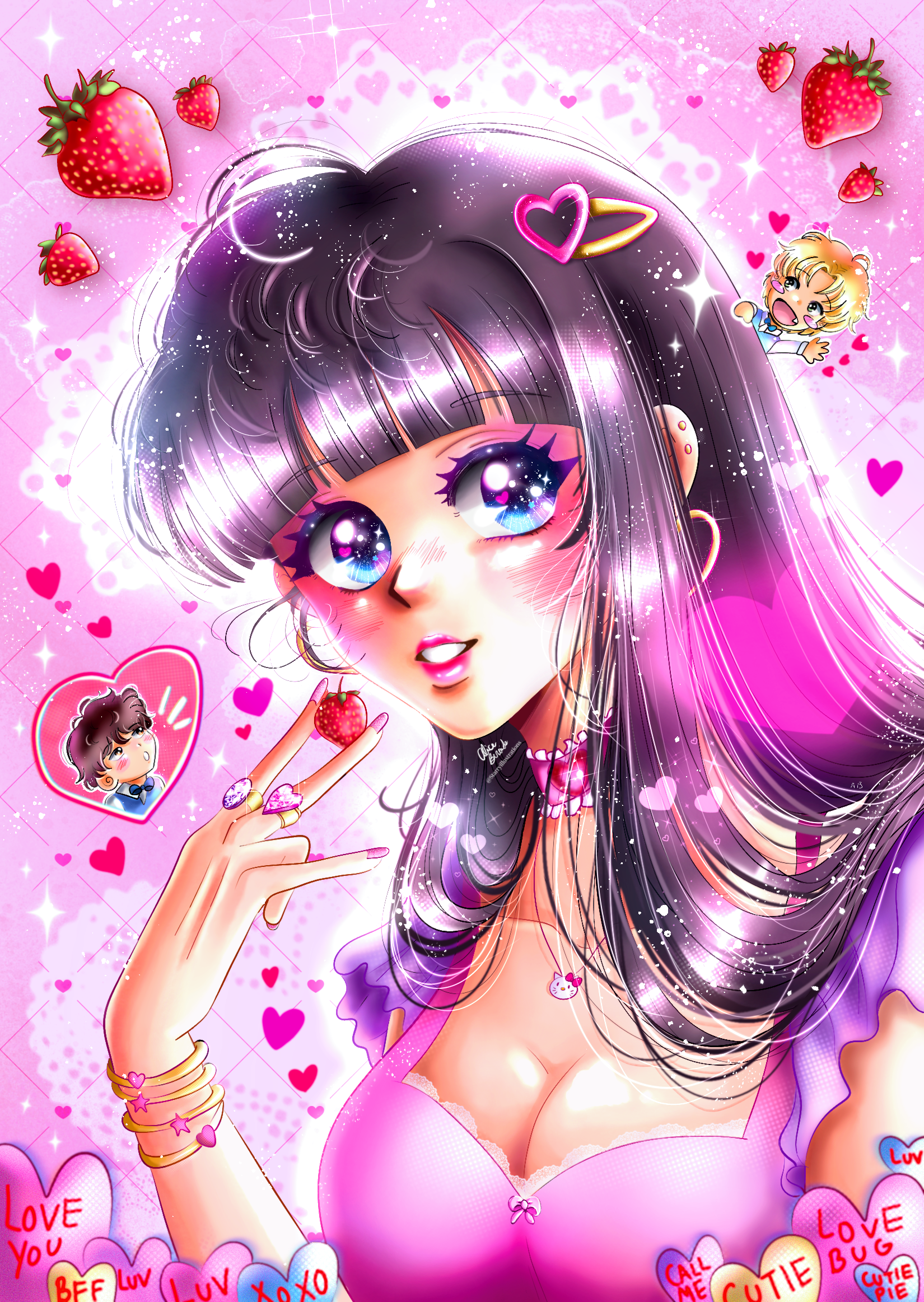 Valentines Day Original Character Art (Procreate)