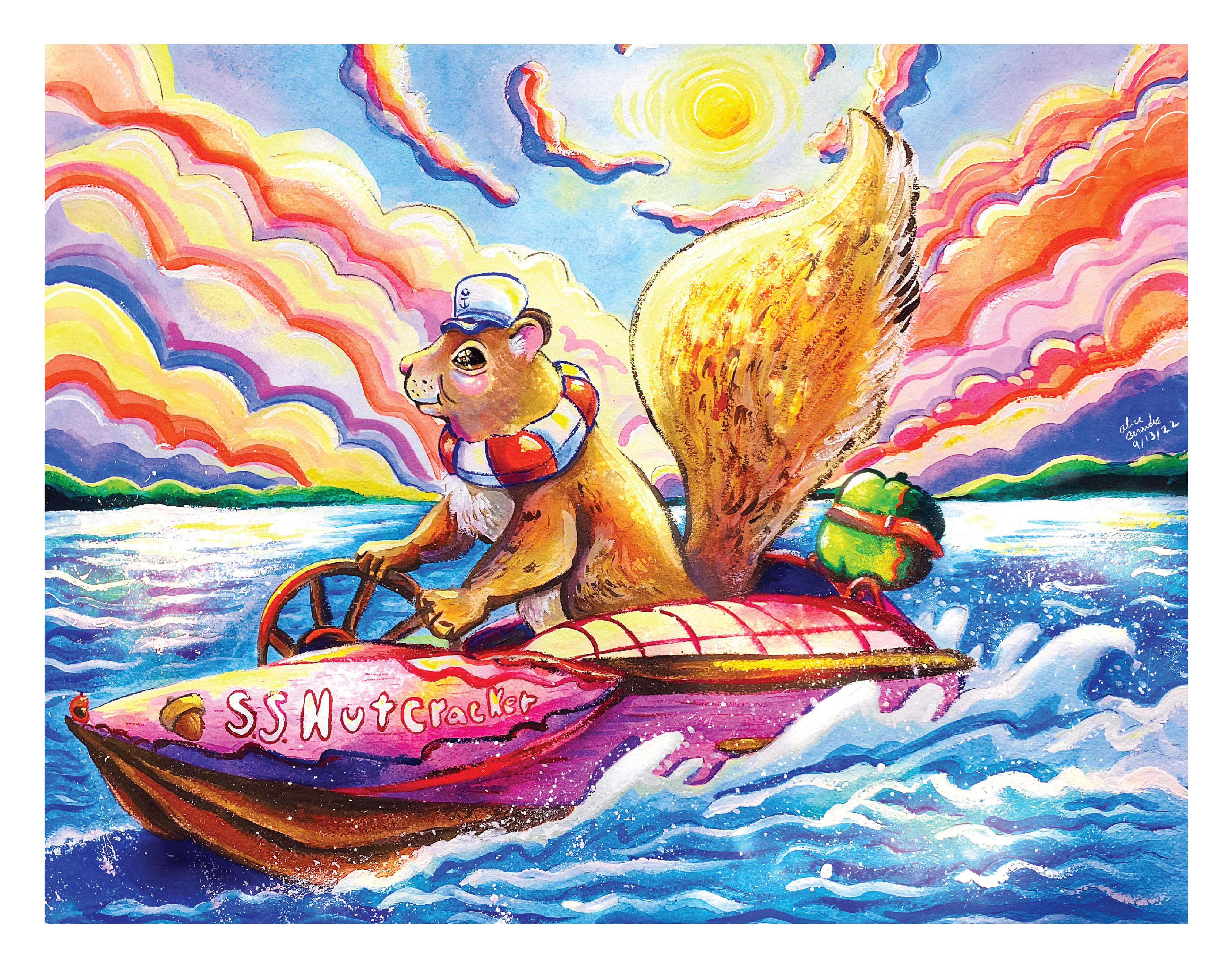 S.S. Nutcracker (Casein on watercolor paper)