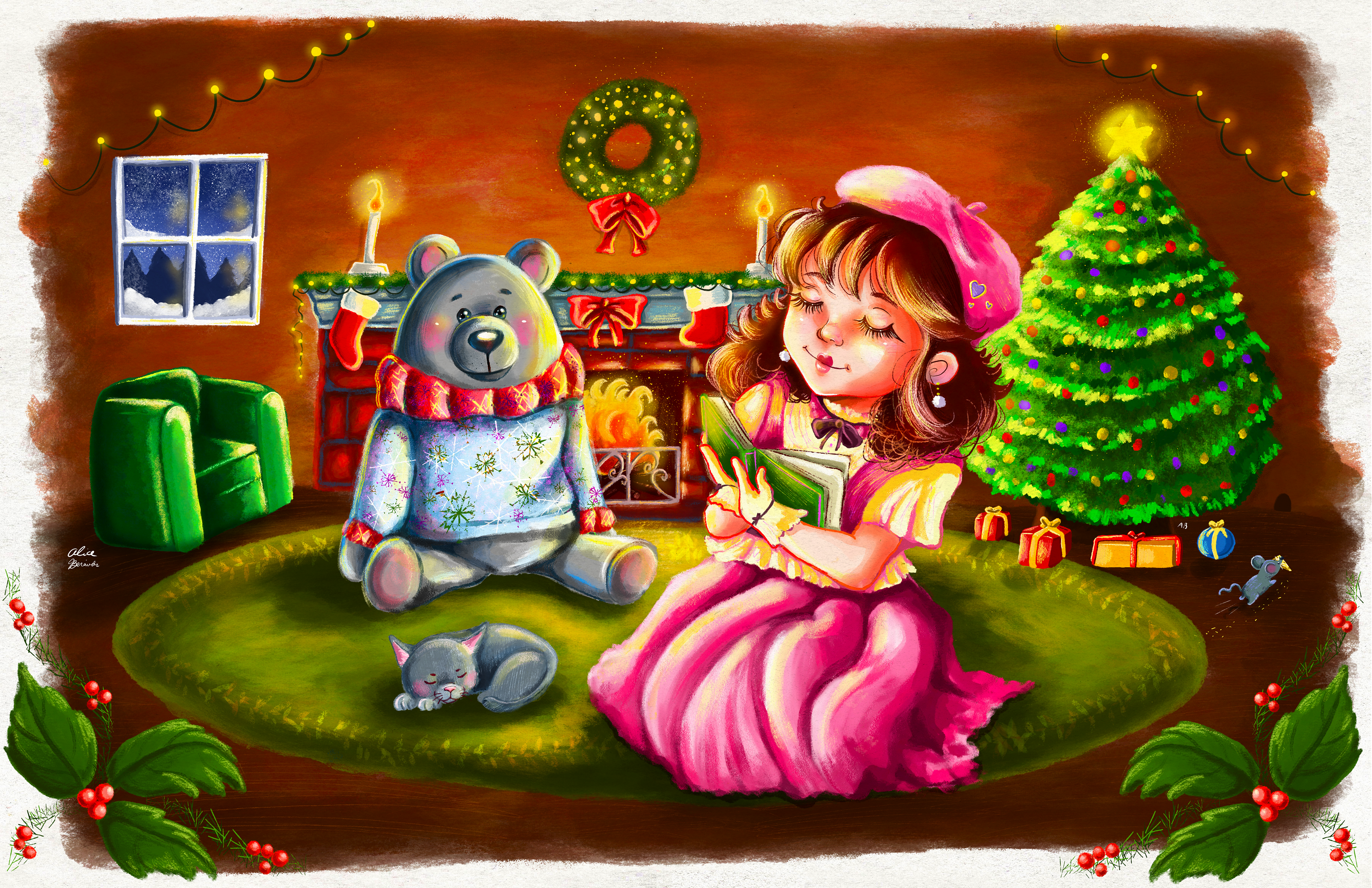 Have a Very Beary Christmas! (Adobe Fresco)