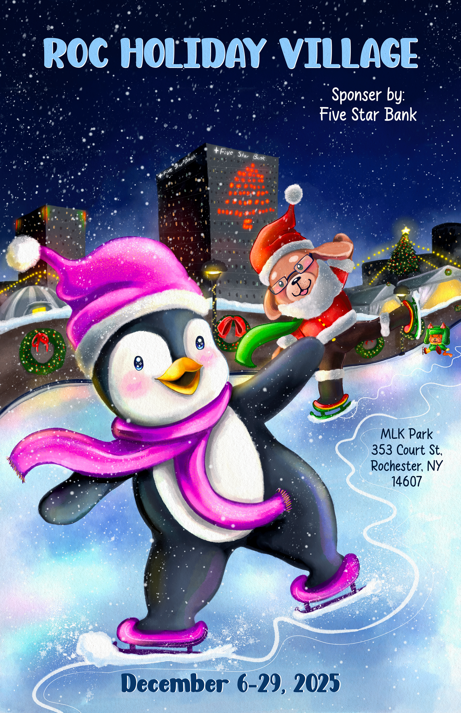 Roc Holiday Village Poster (Procreate)