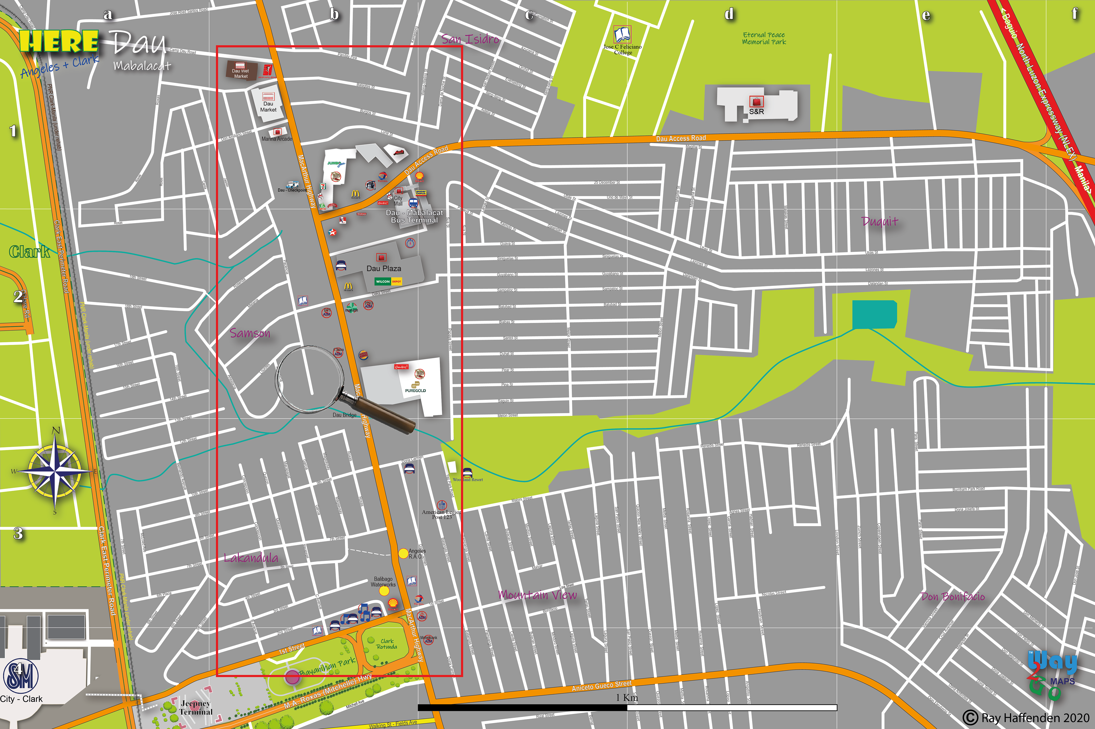 Map of Dau, Mabalacat, Pampanga, Philippines
