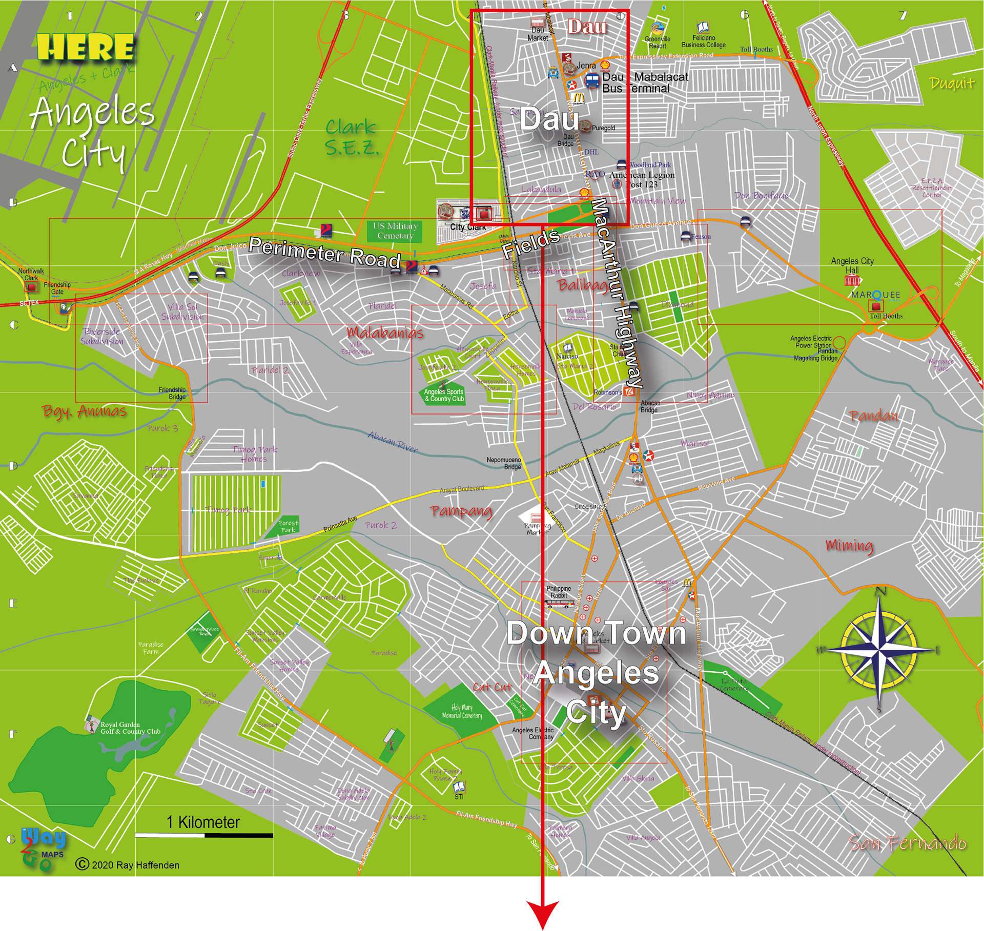 Map Of Mabalacat Pampanga Angeles City Maps - Dau - Mabalacat