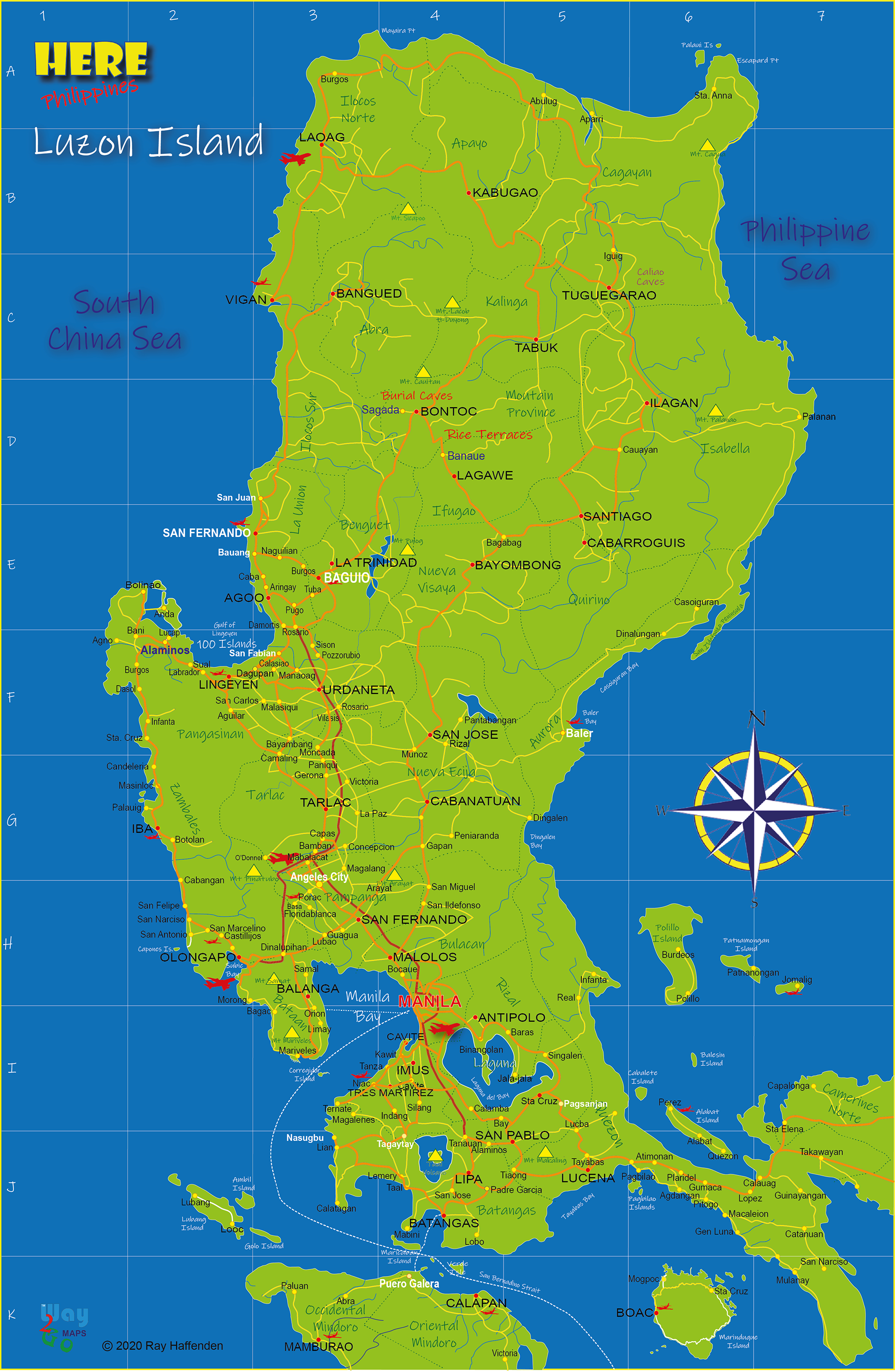 Map of Luzon Island
