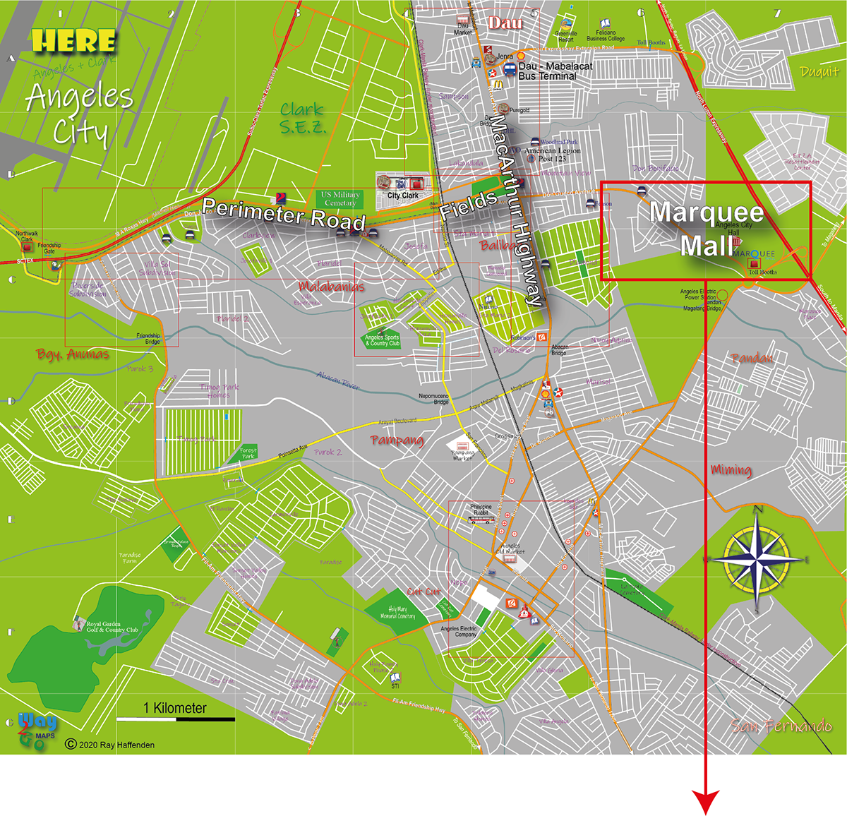 Angeles City Maps - Marquee Mall