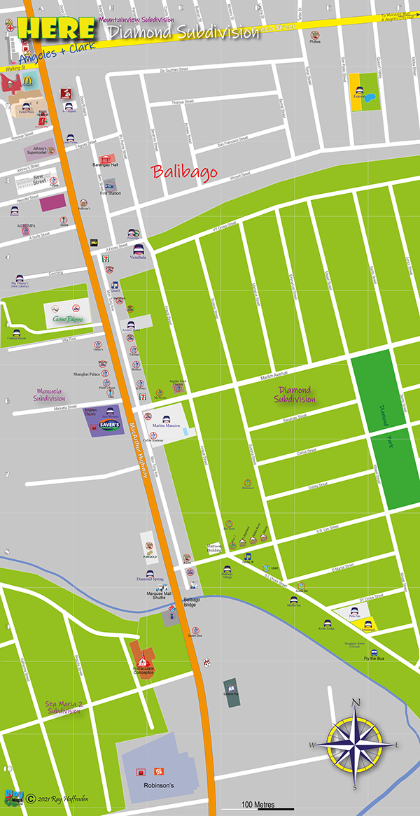 Balibago Angeles City Map Angeles City Maps - Diamond