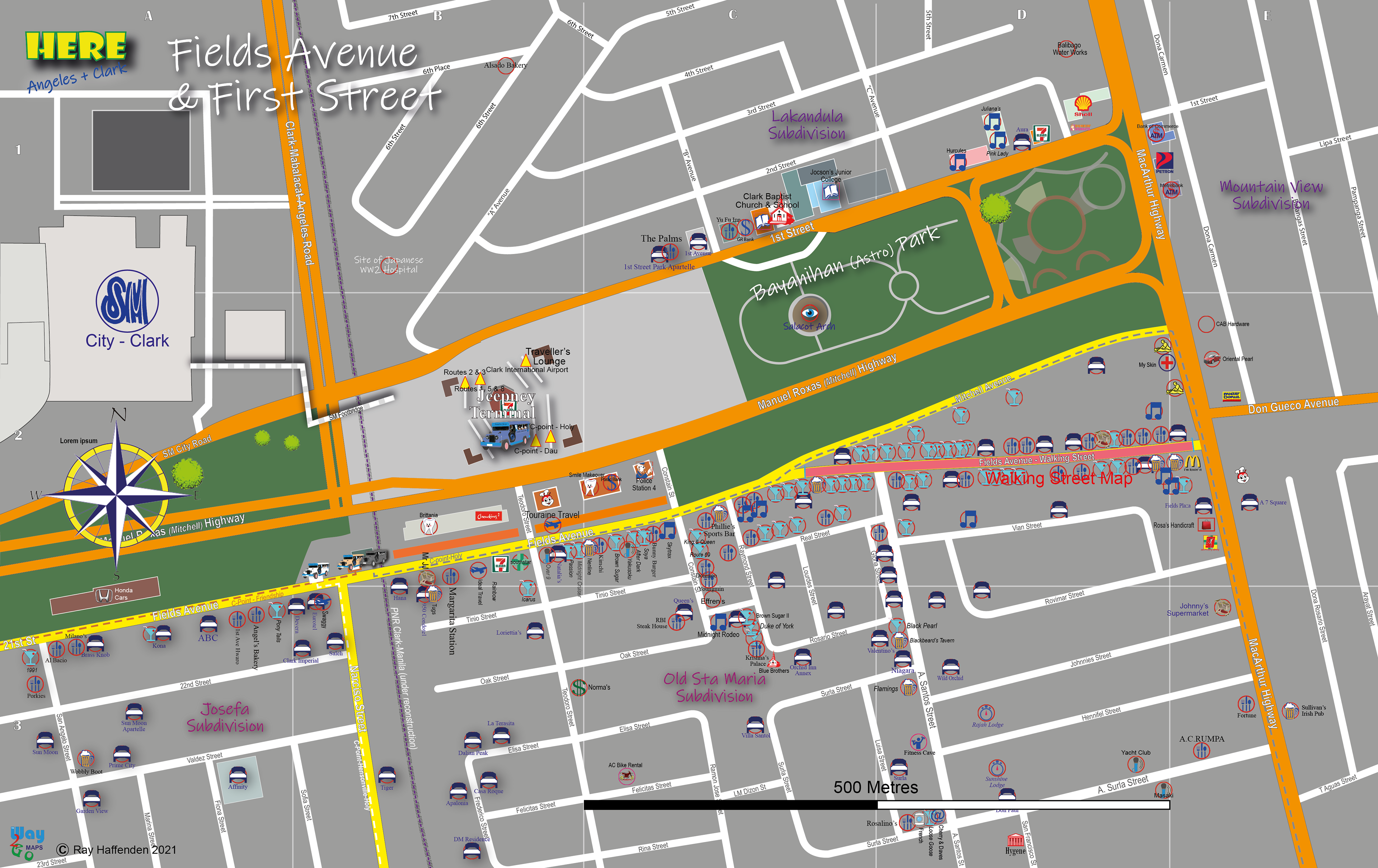 Hensonville Angeles City Map Angeles City Maps - Perimeter Road