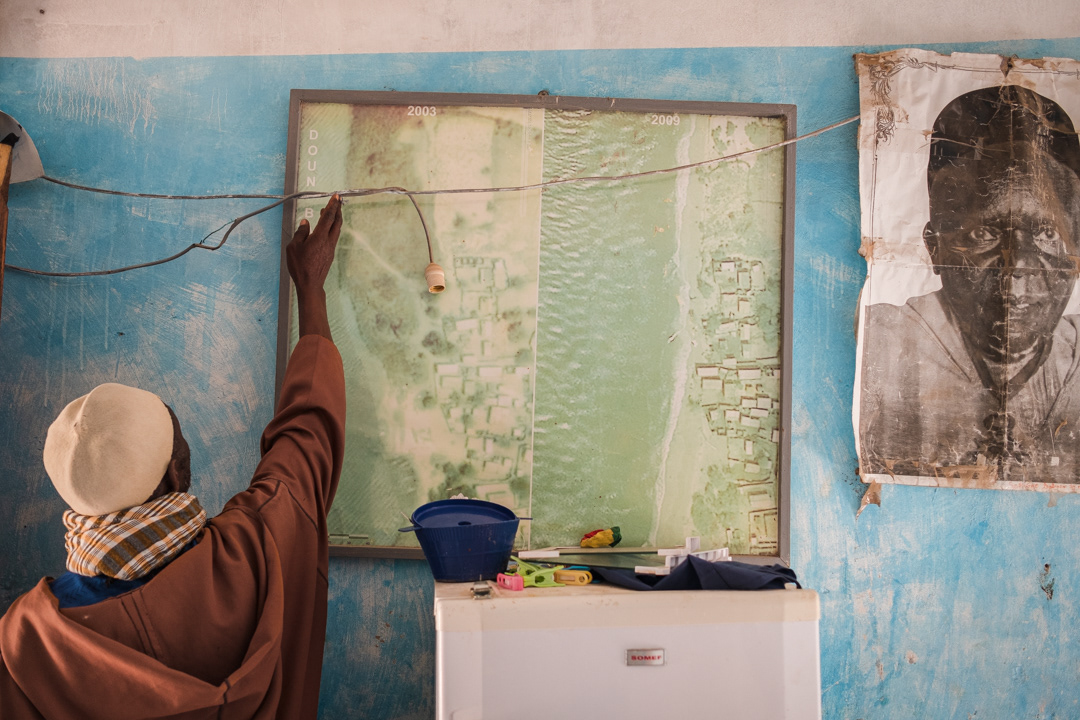Ameth Sene Diagne,59, Doune Baba Dieye village chef, in his new house in Dièle M’Bam